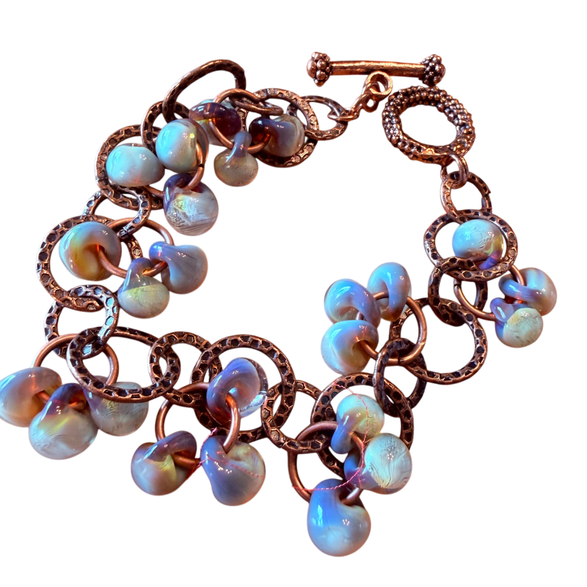 Releases Sunday at 8pm EST  Verdigris Lampwork Bracelet