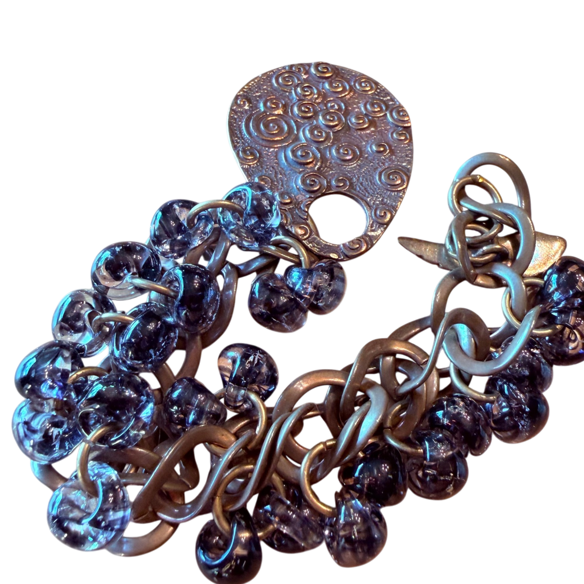 Releases Sunday at 8pm EST  Bronze Night Lampwork Bracelet