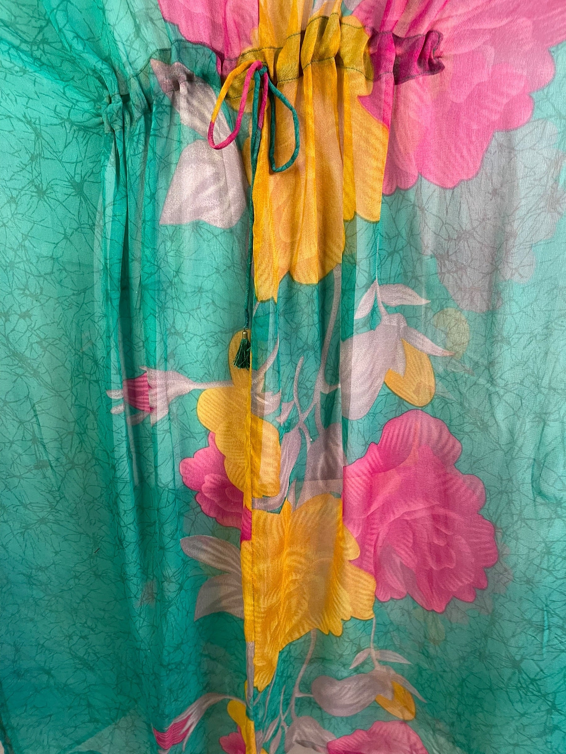 Releases Sunday at 8pm EST PRG8952 Sheer Wabi Sabi Pure Silk Maxi Kaftan
