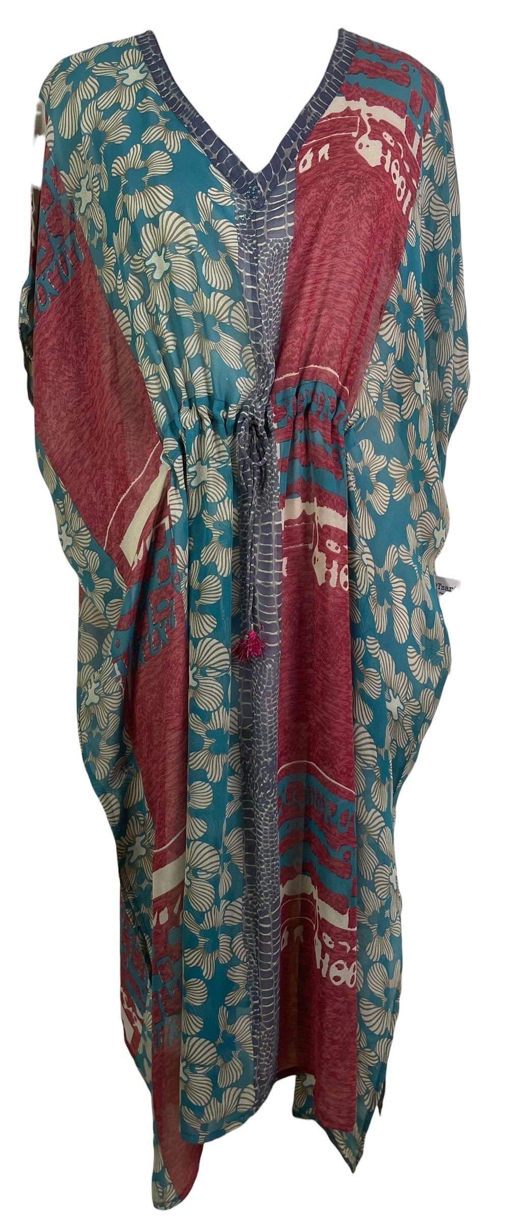 Releases Sunday at 8pm EST PRG8948 Sheer Wabi Sabi Pure Silk Maxi Kaftan