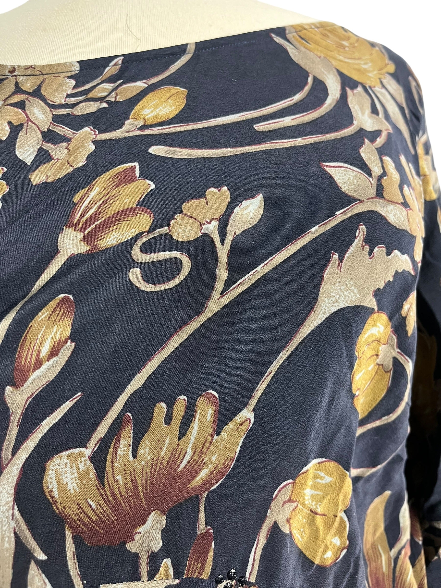 PRC8906 Wabi Sabi Pure Silk Sculptural Long Tunic Dress