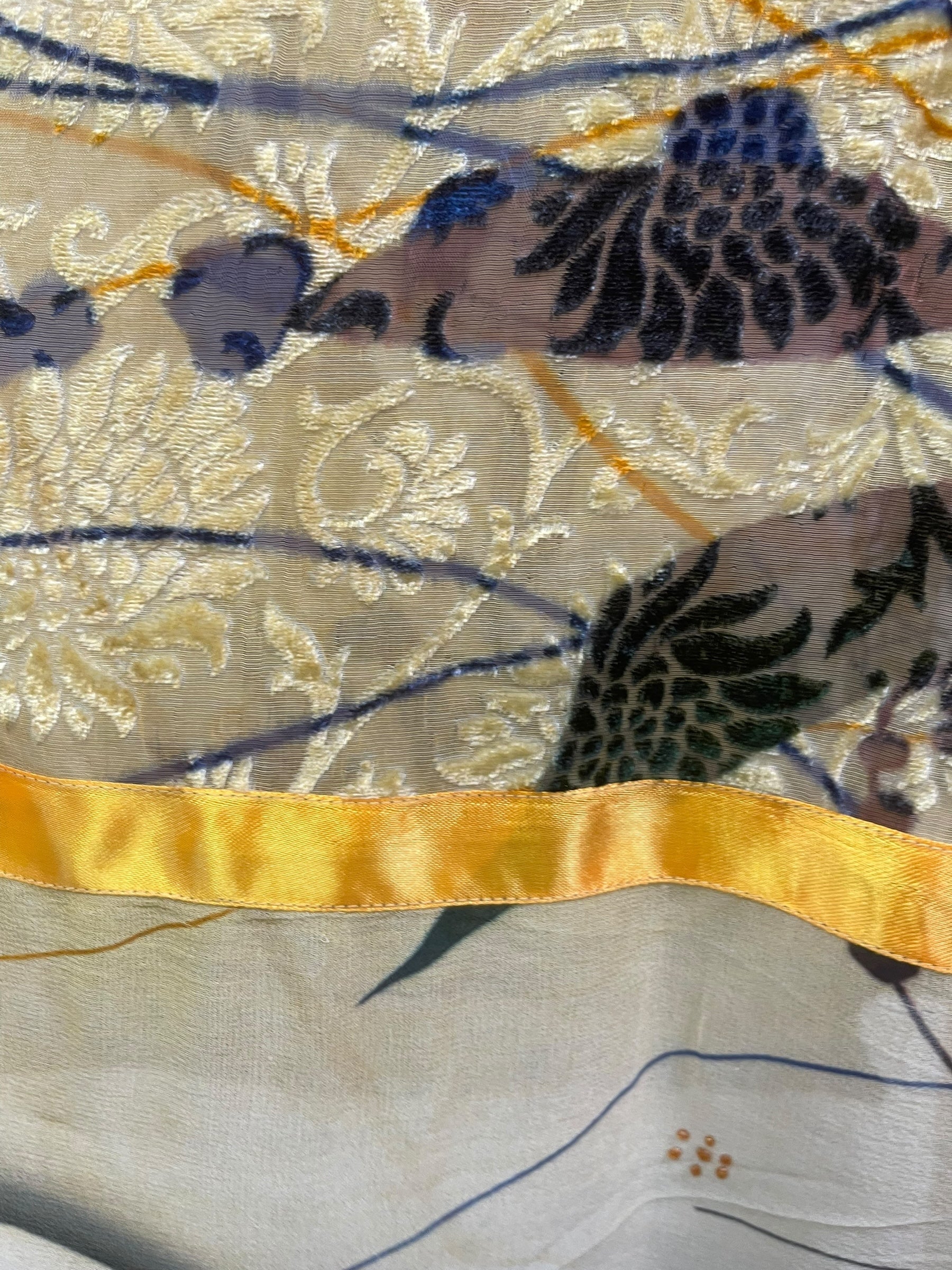 PRG8264 Sheer Avatar Pure Silk Maxi Kaftan by DECEMBER2025 – Handmade ethical Maxi Kaftan from sariKNOTsari using upcycled silk. Designed in Canada for travel and slow fashion, loved from Toronto to LA to Sydney.