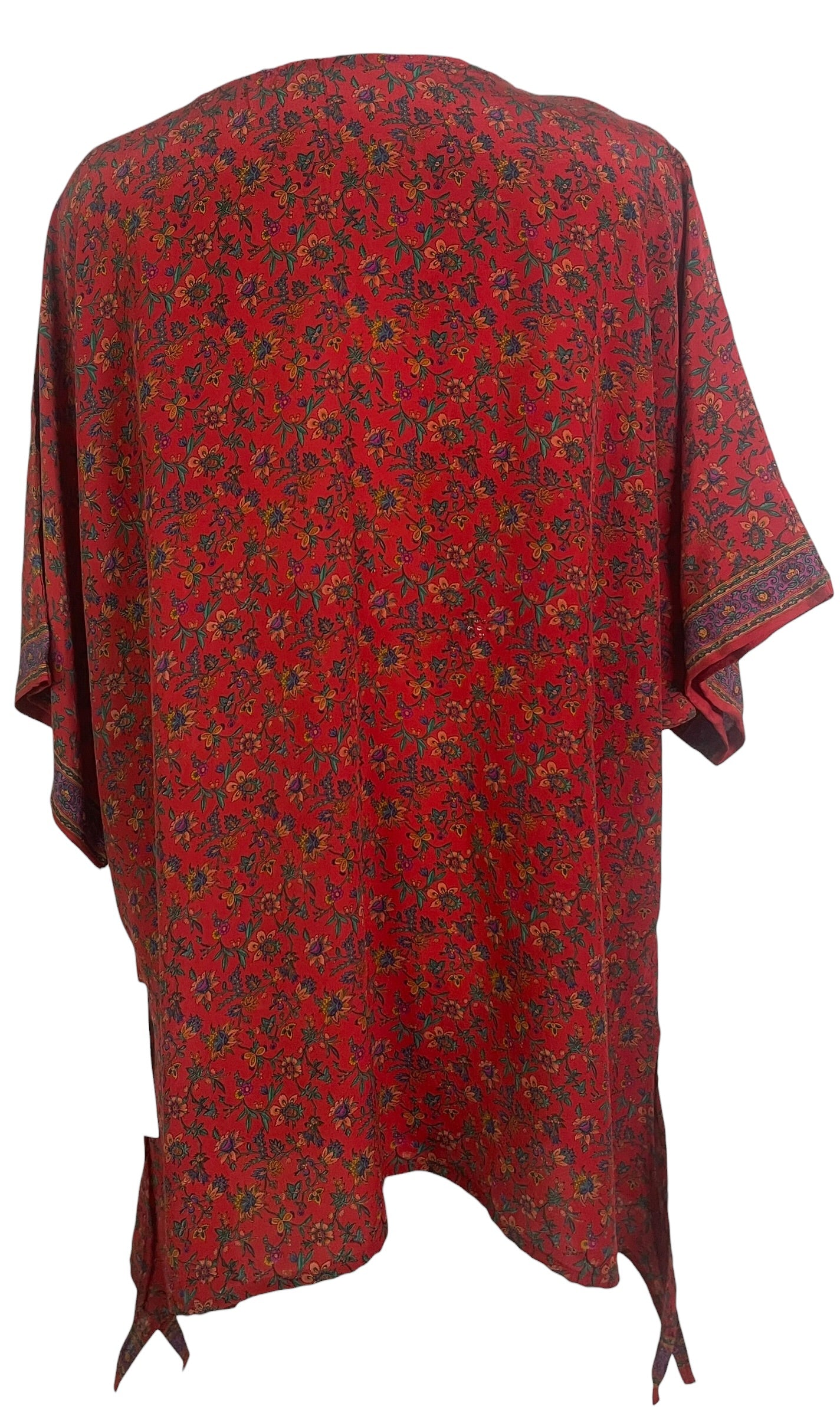 PRC9064 Avatar Pure Silk Long Tunic with Side Ties
