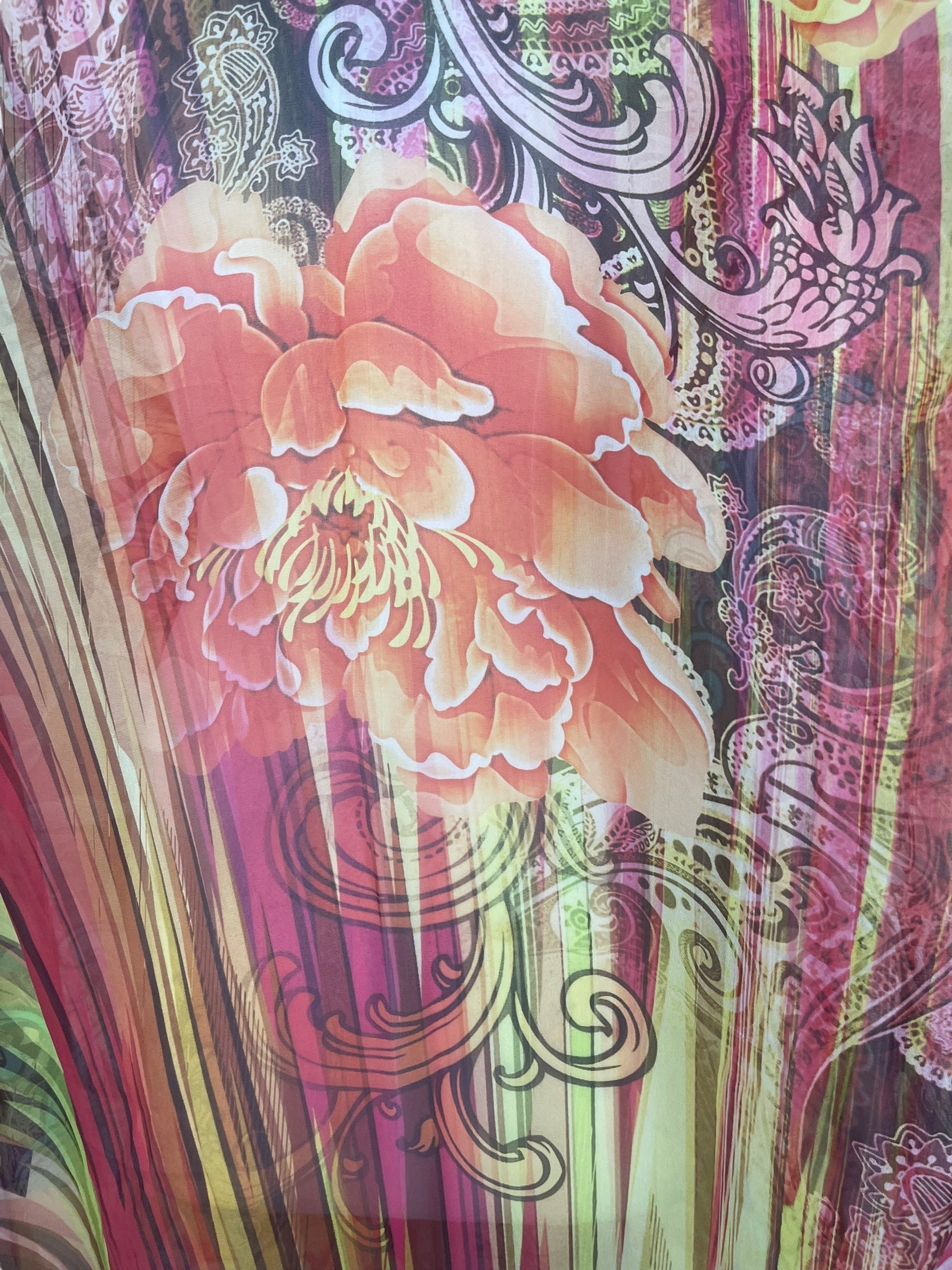 PRG8268 Sheer Avatar Pure Silk Maxi Kaftan