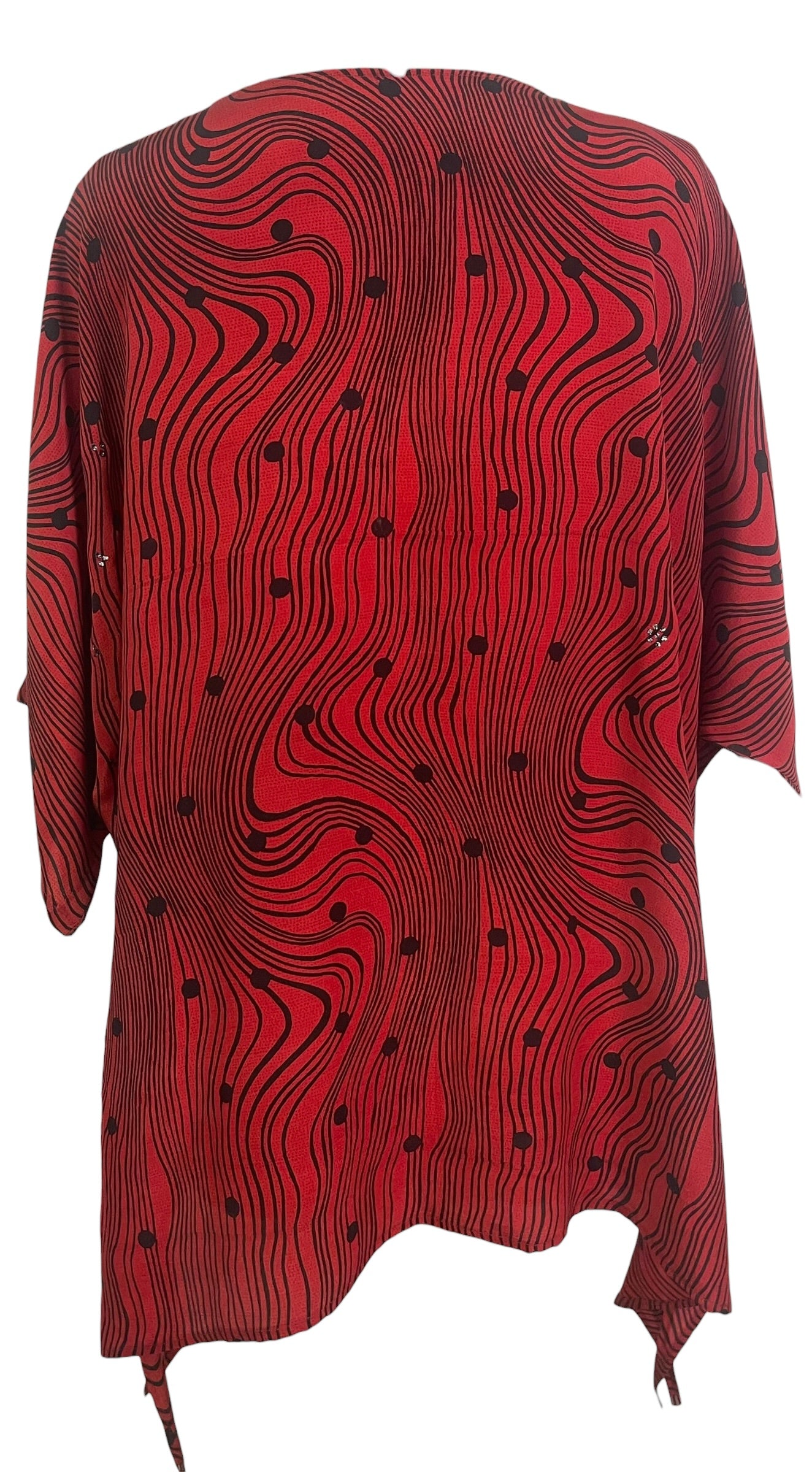 PRC9056 Avatar Pure Silk Long Tunic with Side Ties
