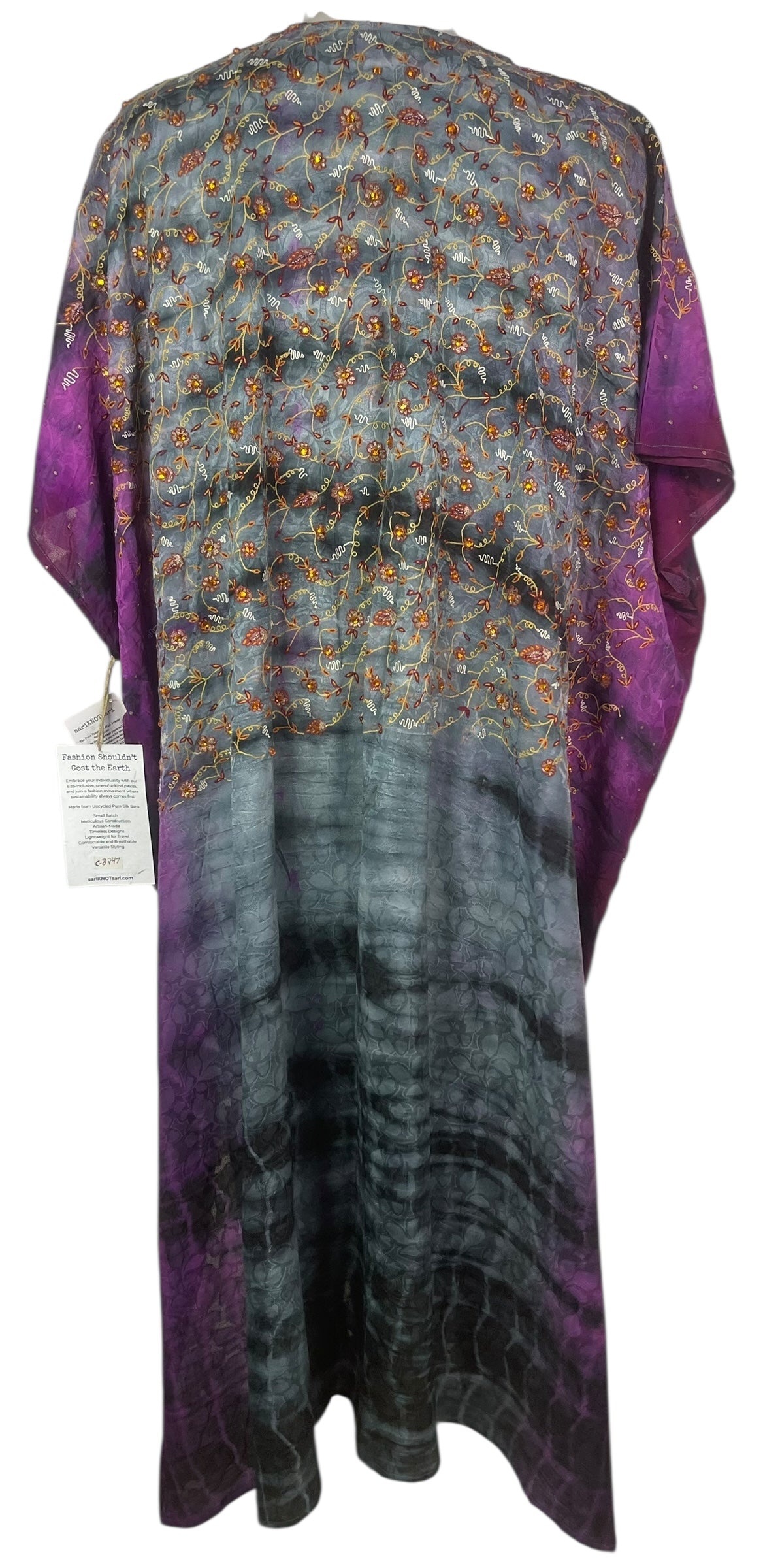 PRC8247 Avatar Pure Silk Maxi Kaftan