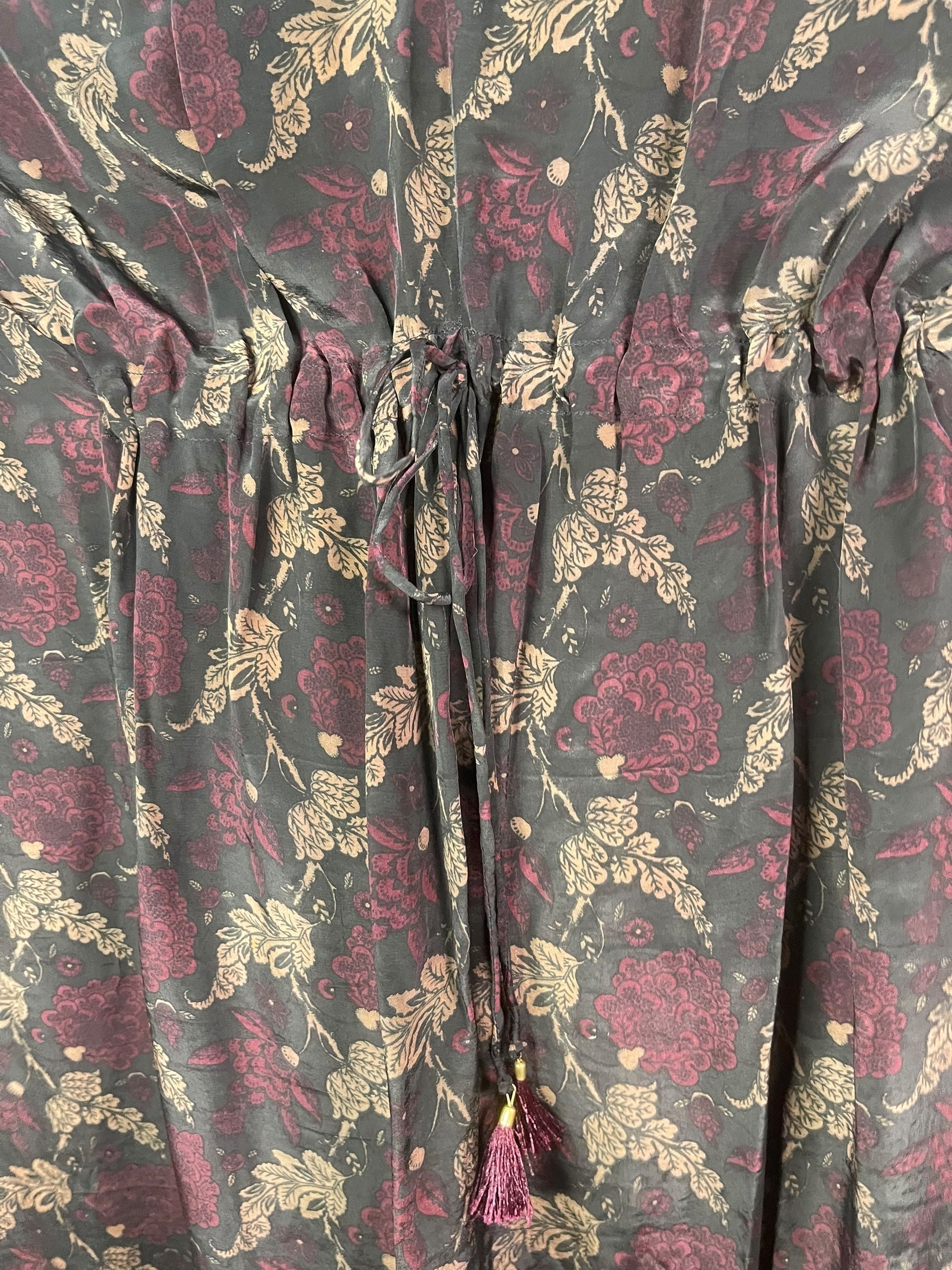 PRS8258 Avatar Pure Silk Maxi Kaftan by DECEMBER2025 – Handmade ethical Maxi Kaftan from sariKNOTsari using upcycled silk. Designed in Canada for travel and slow fashion, loved from Toronto to LA to Sydney.