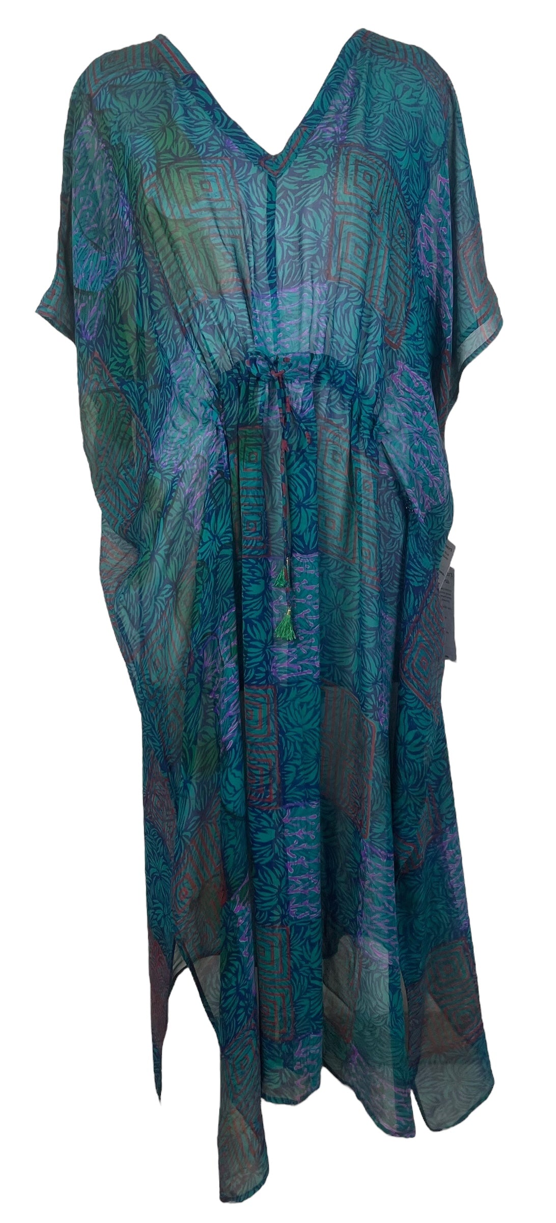 PRG8268A Sheer Avatar Pure Silk Maxi Kaftan