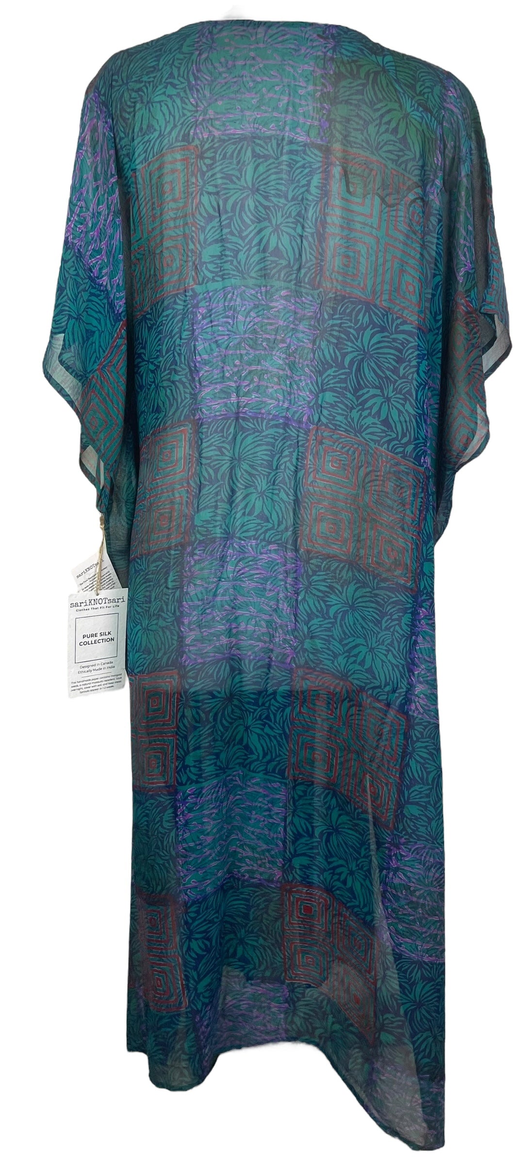 PRG8268A Sheer Avatar Pure Silk Maxi Kaftan
