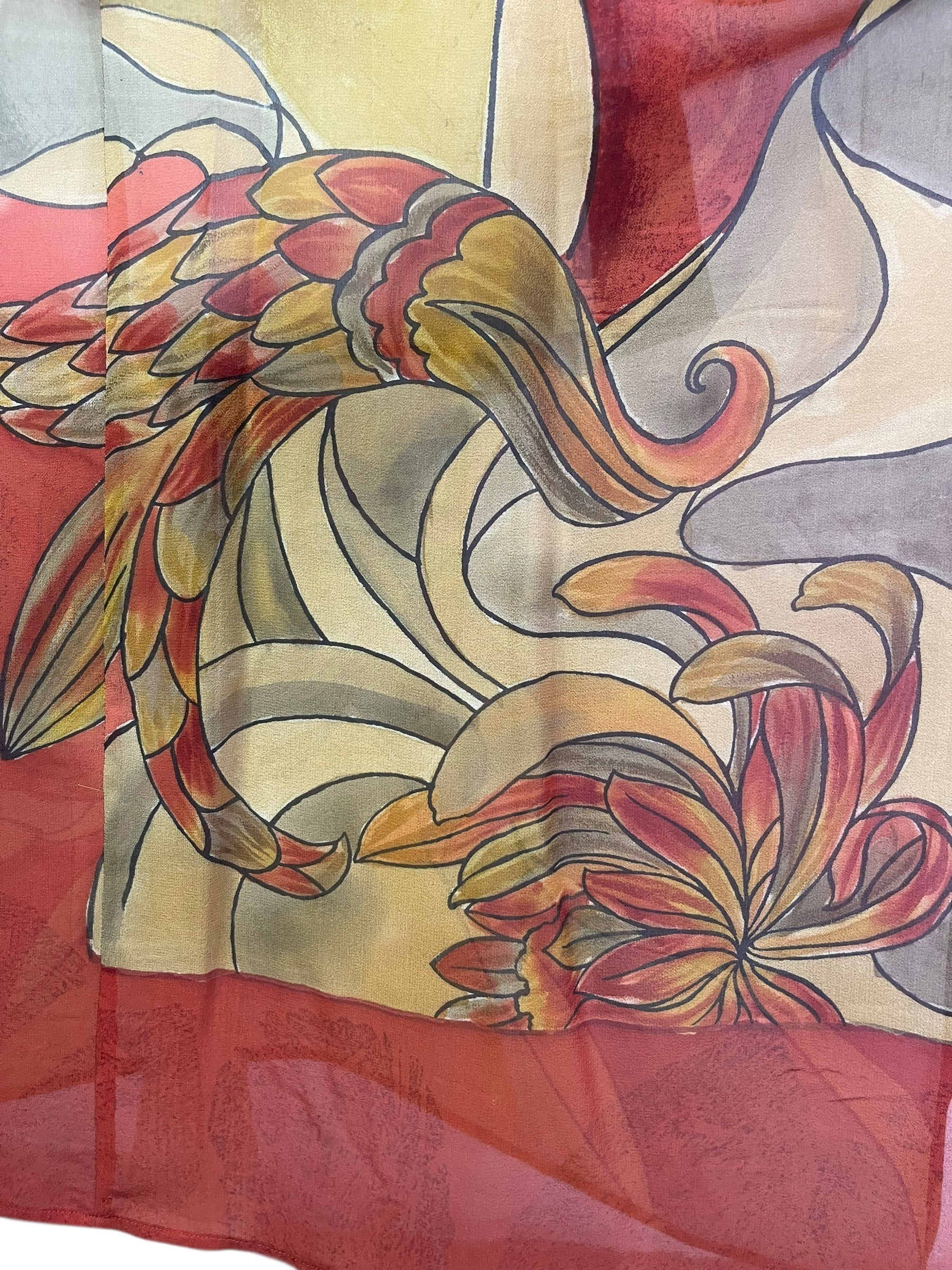 PRG8272 Sheer Avatar Pure Silk Maxi Kaftan