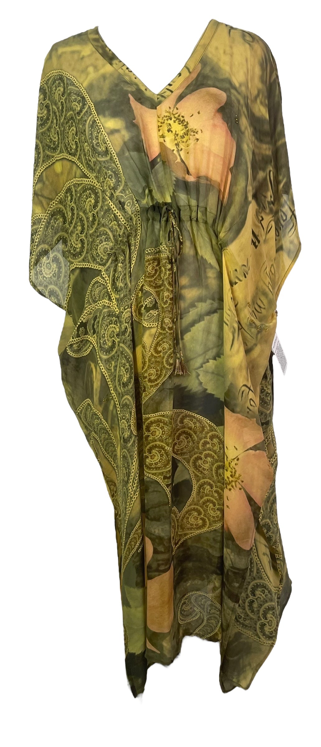 PRG8262 Sheer Avatar Pure Silk Maxi Kaftan