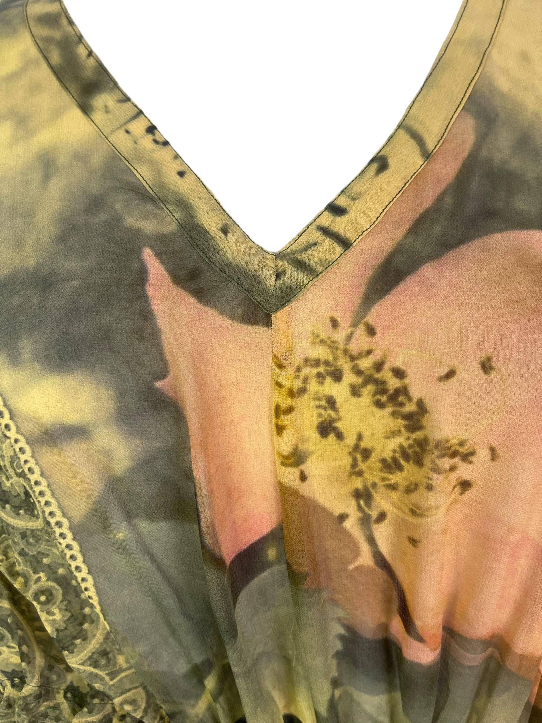 PRG8262 Sheer Avatar Pure Silk Maxi Kaftan