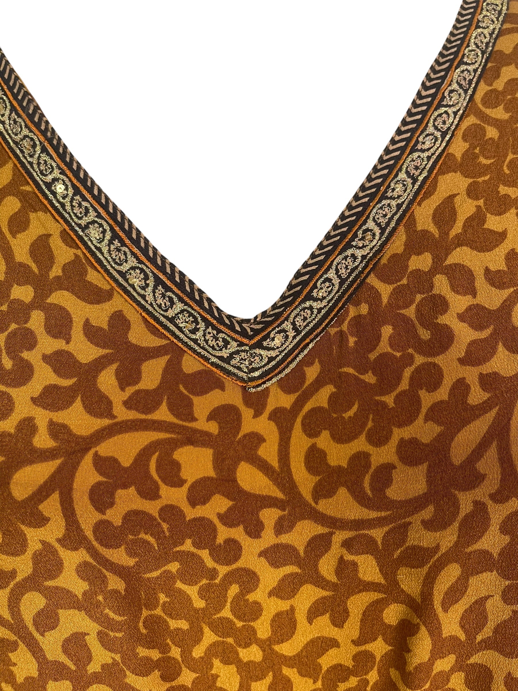 PRC9058 Avatar Pure Silk Long Tunic with Side Ties