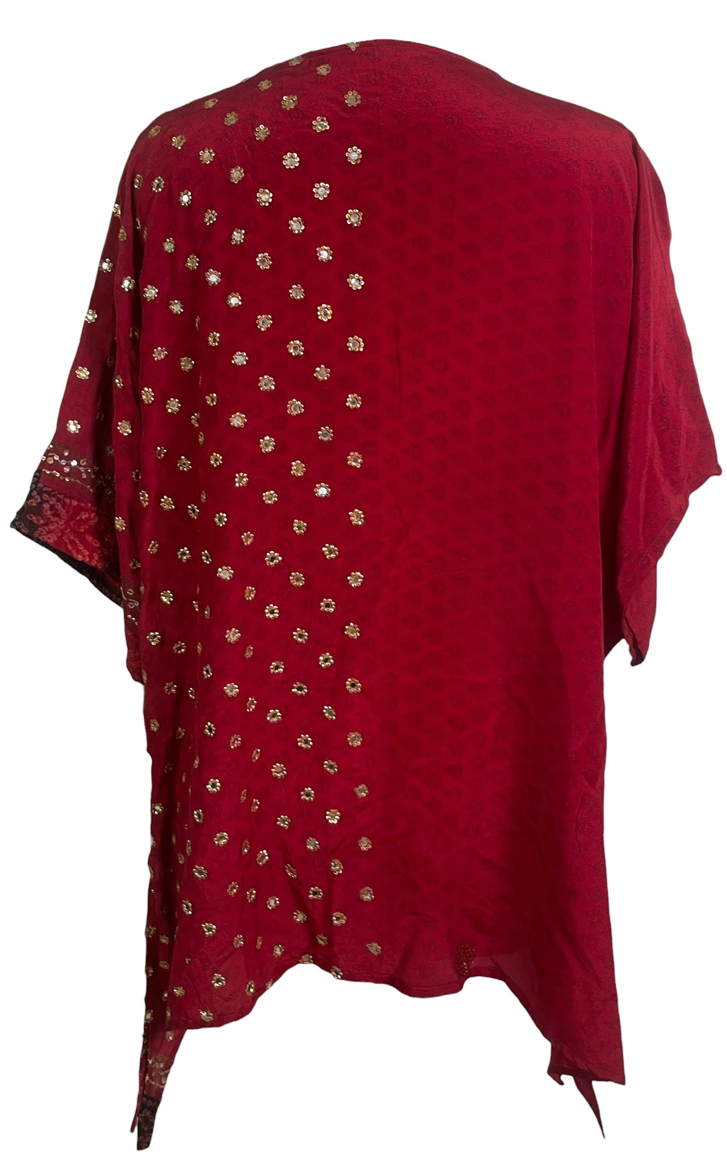 PRC9055 Wabi Sabi Pure Silk Long Tunic with Side Ties