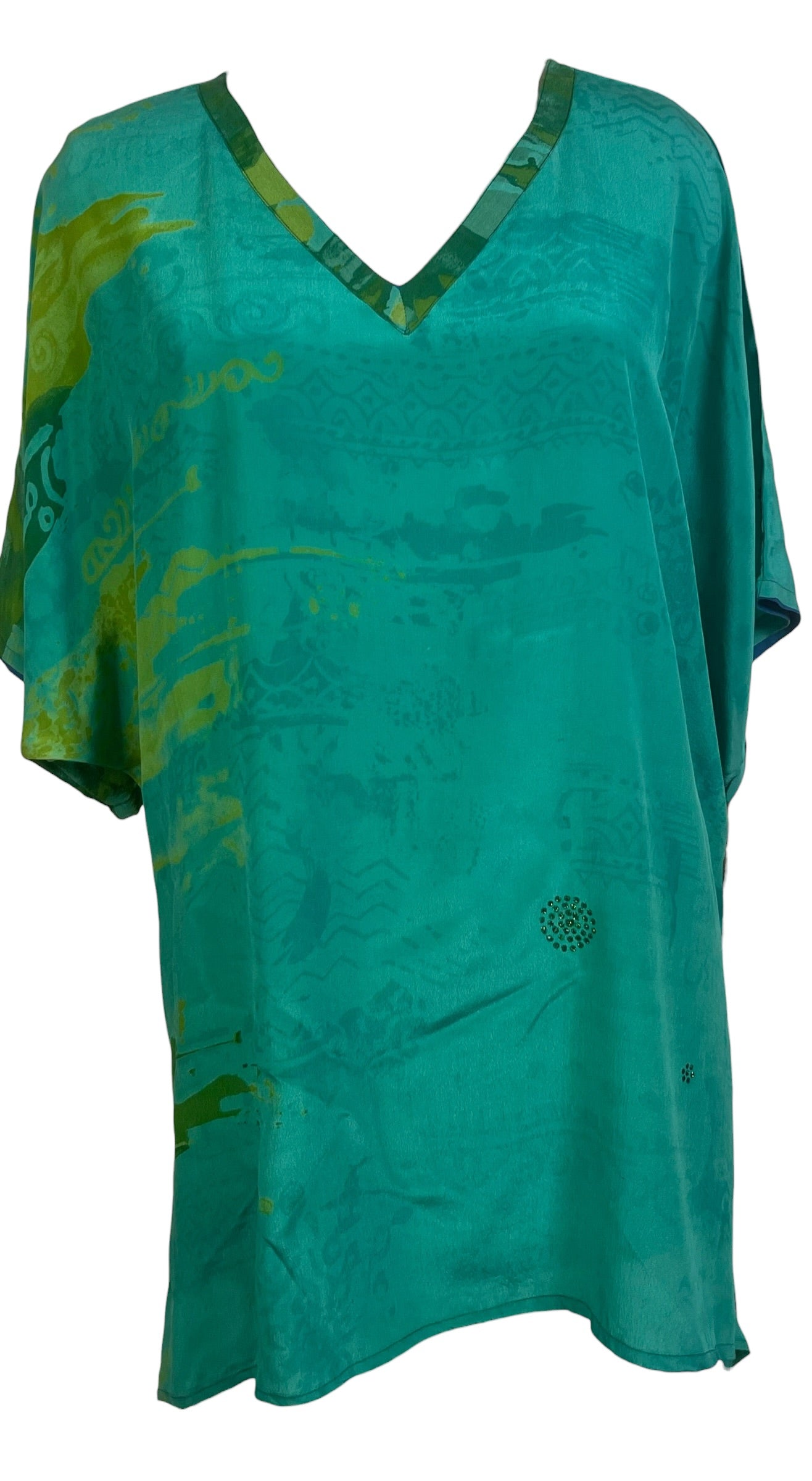PRC9061 Wabi Sabi Pure Silk Long Tunic with Side Ties