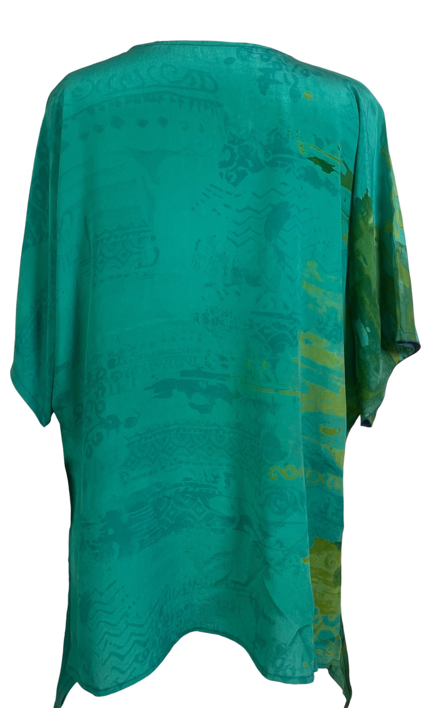 PRC9061 Wabi Sabi Pure Silk Long Tunic with Side Ties