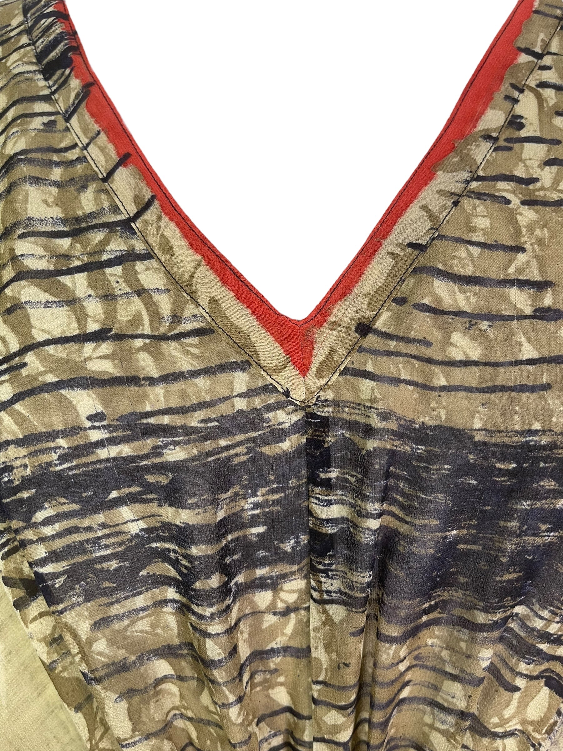 PRG8267 Sheer Wabi Sabi Pure Silk Maxi Kaftan