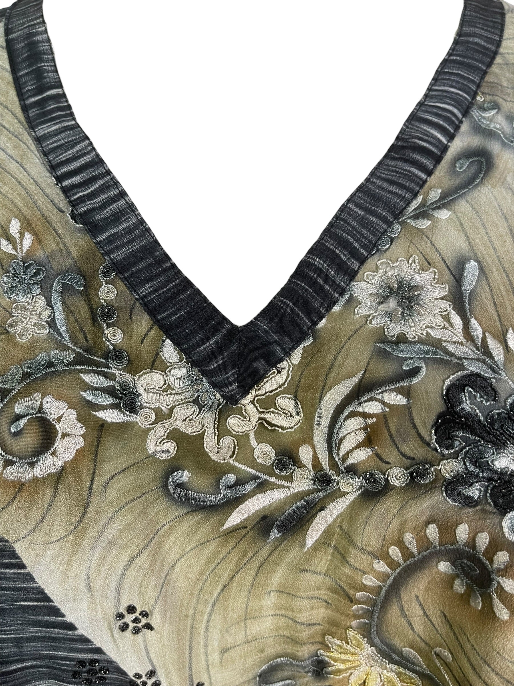 PRC8958 Wabi Sabi Pure Silk Long Tunic with Side Ties