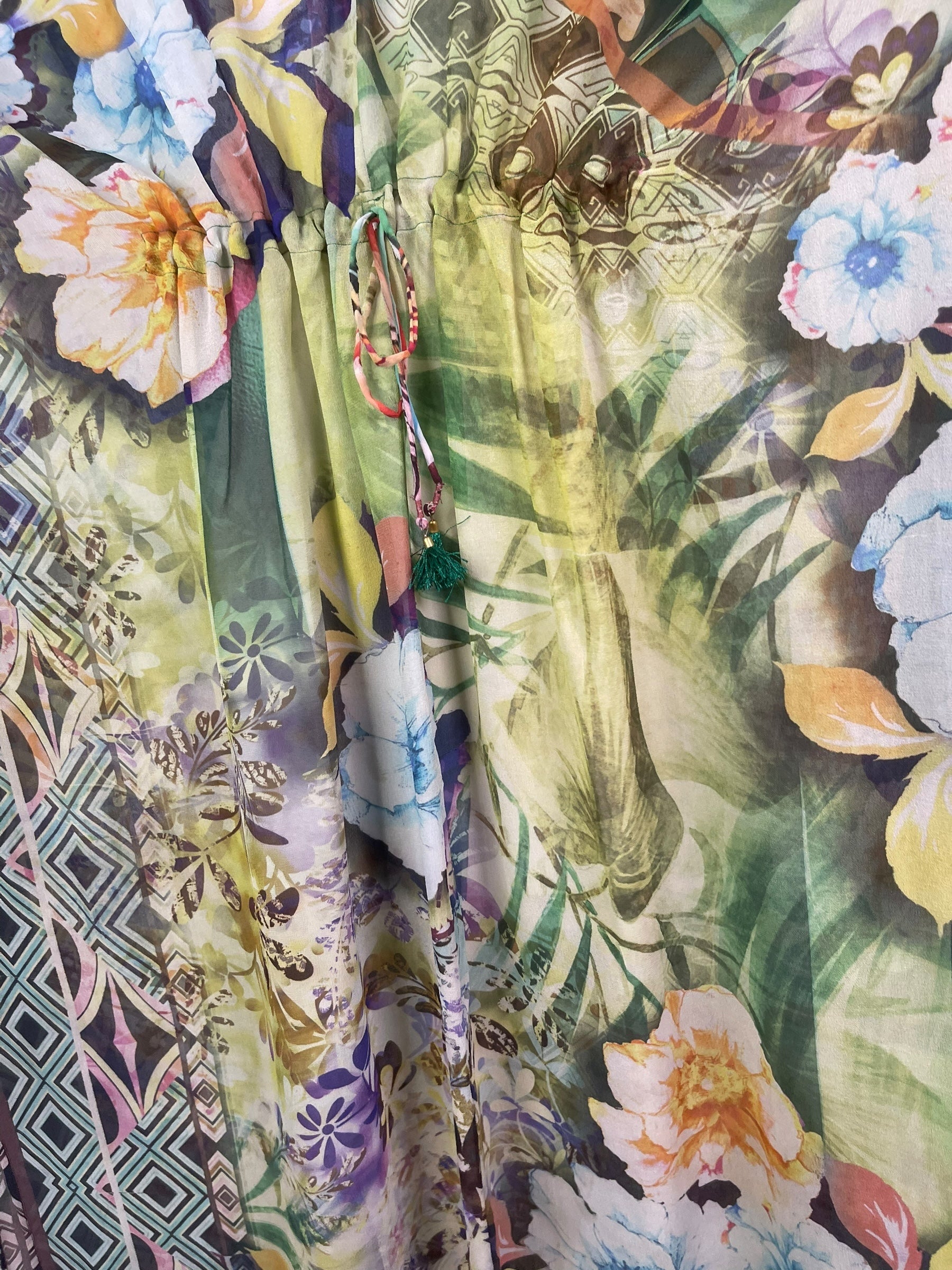 PRG8270 Sheer Wabi Sabi Pure Silk Maxi Kaftan