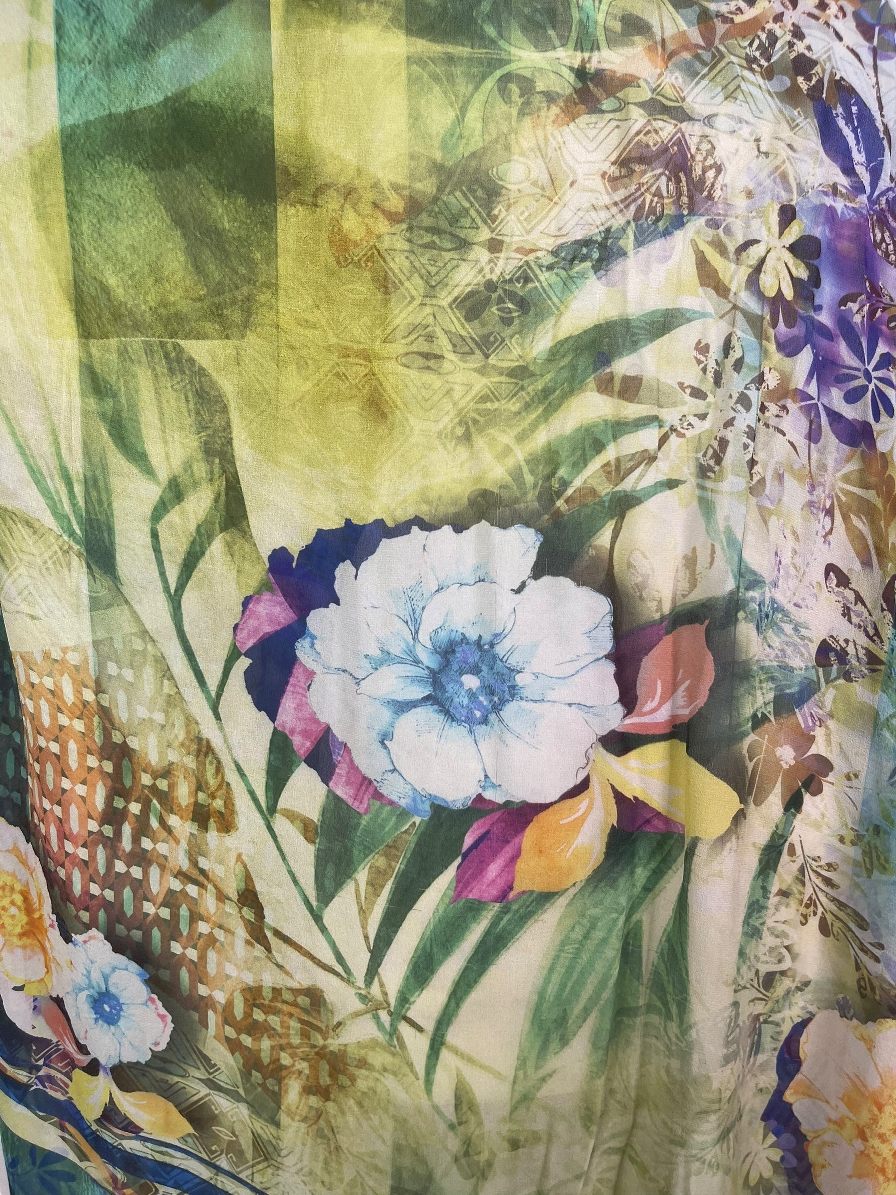 PRG8270 Sheer Wabi Sabi Pure Silk Maxi Kaftan