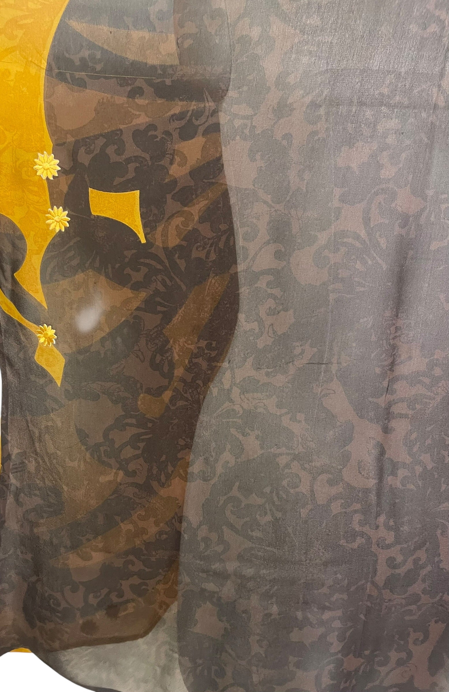 PRG9048 Sheer Wabi Sabi Pure Silk Long Tunic with Side Ties
