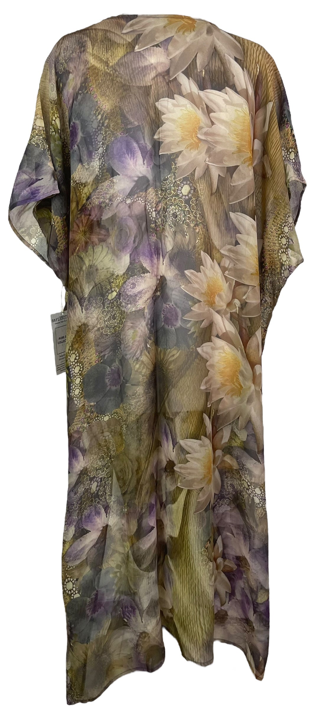 PRG8260 Sheer Wabi Sabi Pure Silk Maxi Kaftan