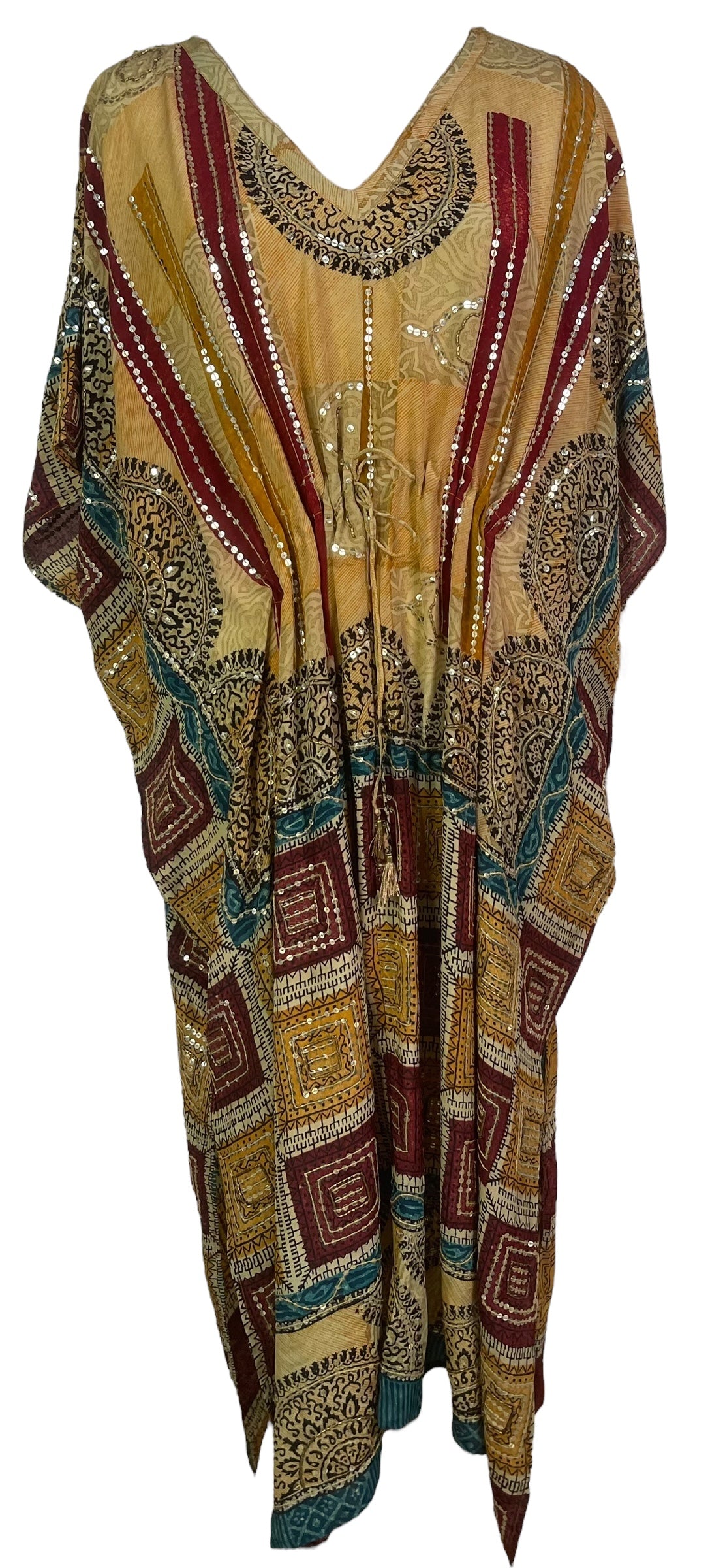 PRC8253 Wabi Sabi Pure Silk Maxi Kaftan