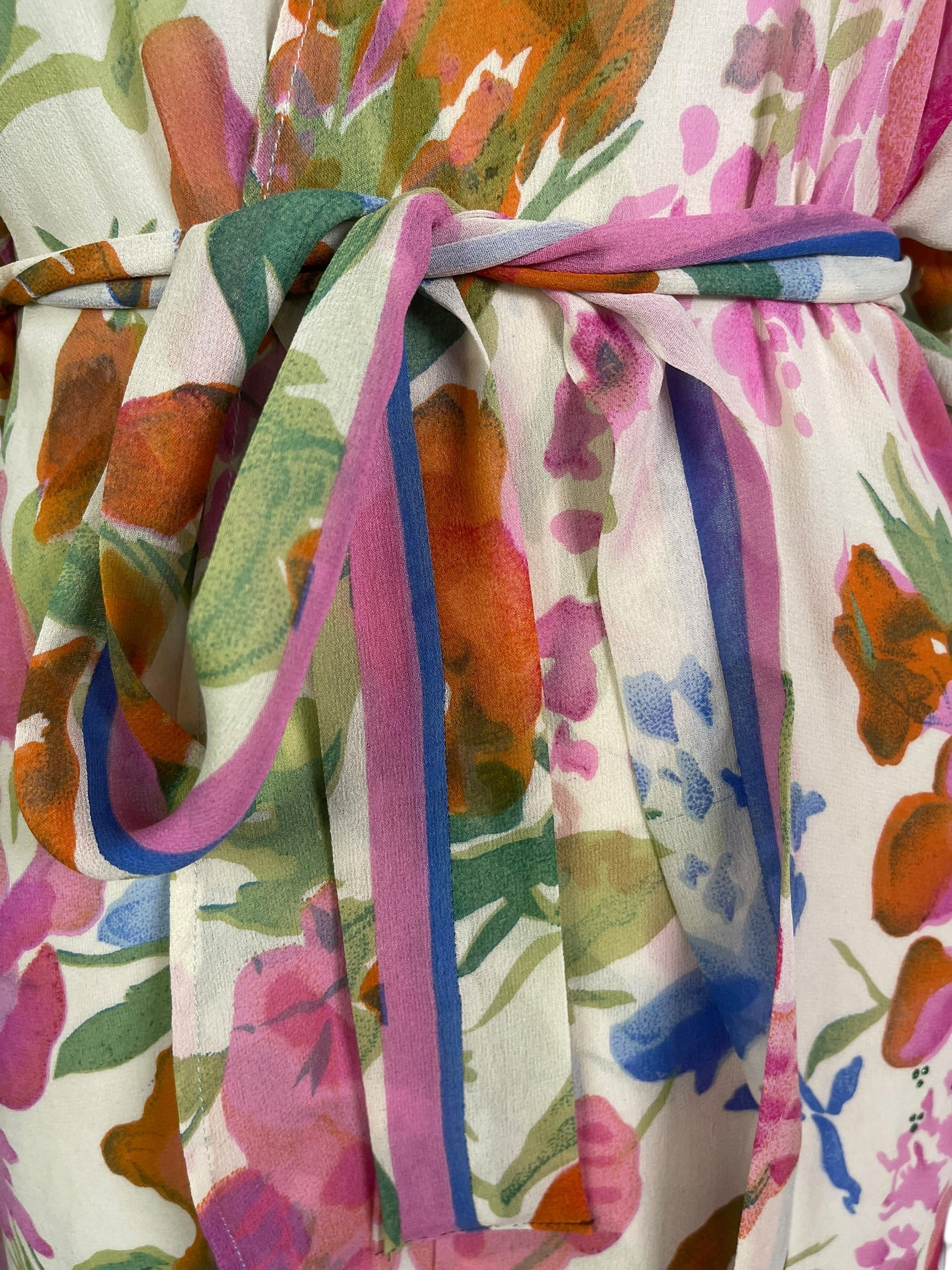 Releases Sunday at 8pm EST PRG9049 Sheer Wabi Sabi Pure Silk Kimono Sleeved Duster with Belt