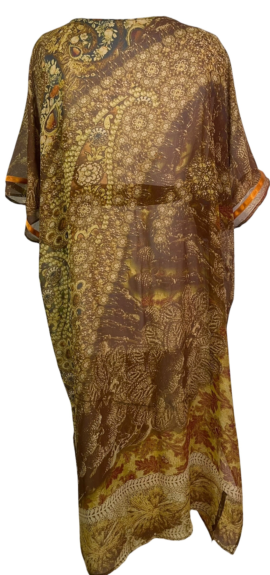 Releases Sunday at 8pm EST  PRG9068 Sheer Wabi Sabi Pure Silk Kimono Sleeved Duster with Belt