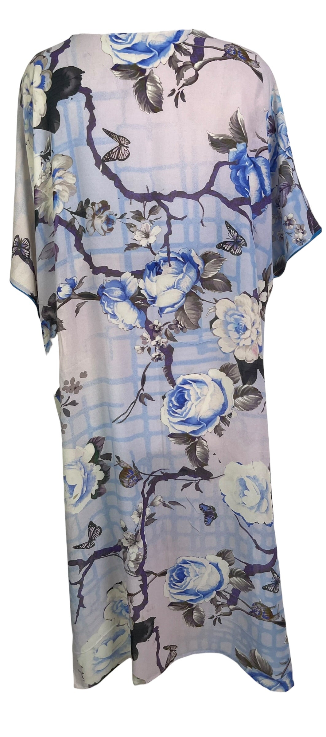 Releases Sunday at 8pm EST PRG9051 Sheer Wabi Sabi Pure Silk Kimono Sleeved Duster with Belt