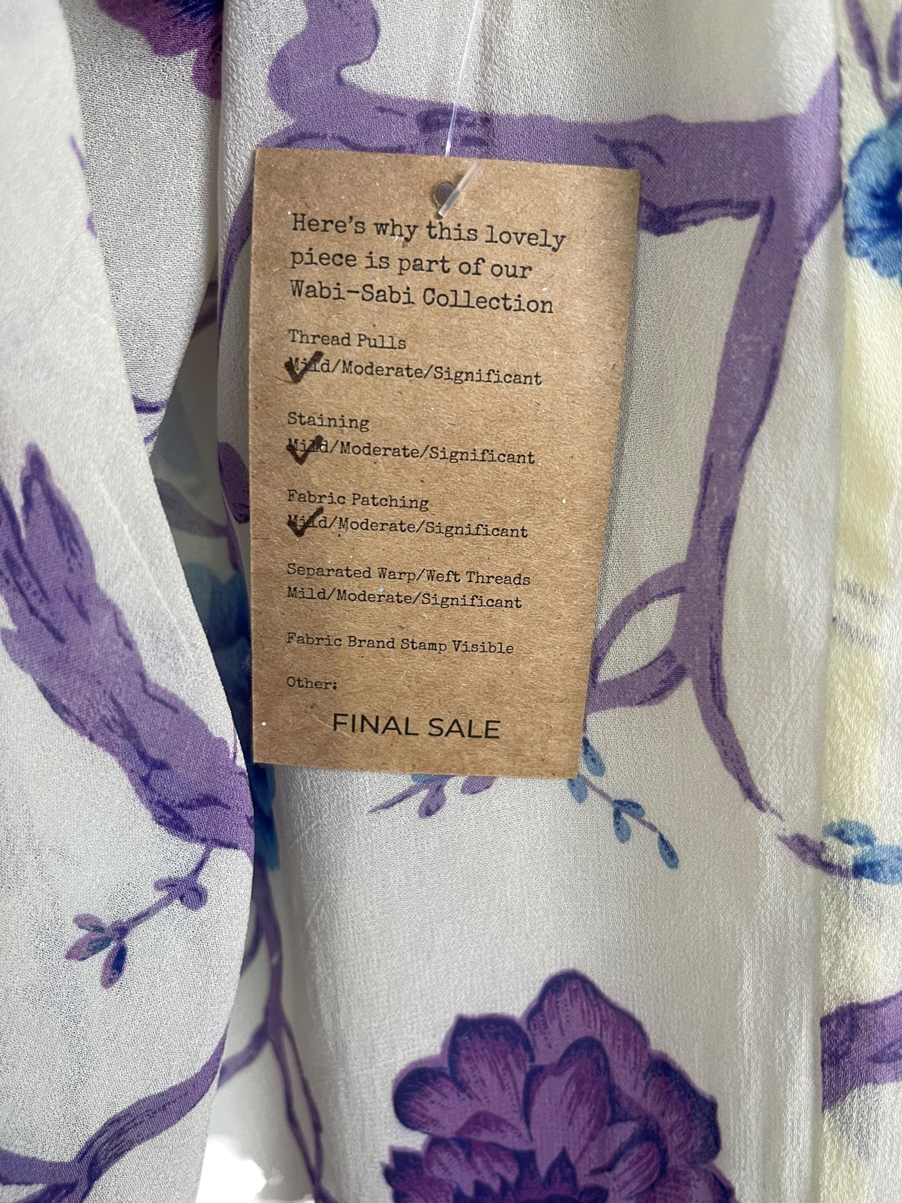 PRG9039 Sheer Wabi Sabi Pure Silk Waterfall Top