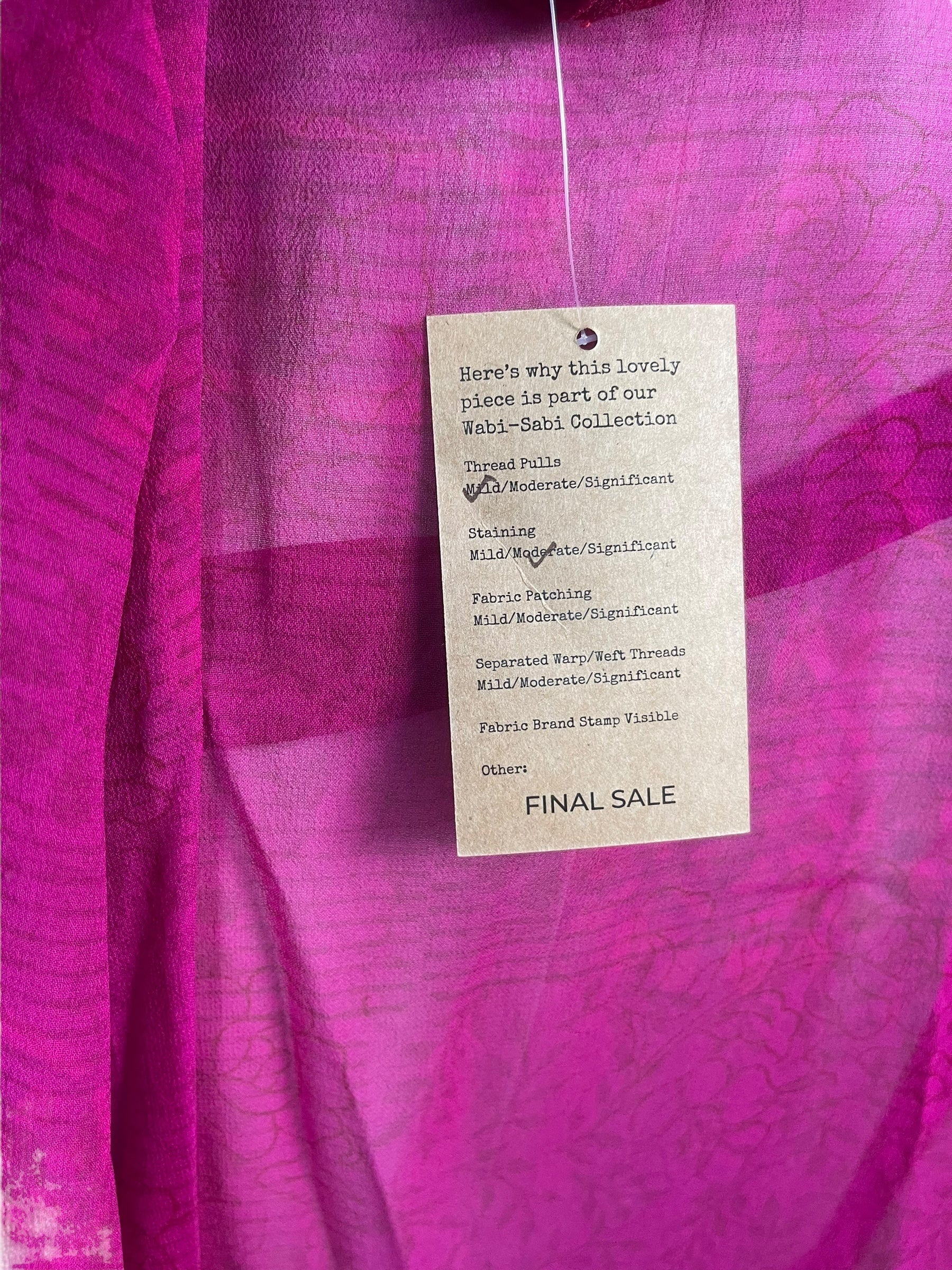 PRG8058 Sheer Wabi Sabi Pure Silk Kimono Sleeved Duster with Belt