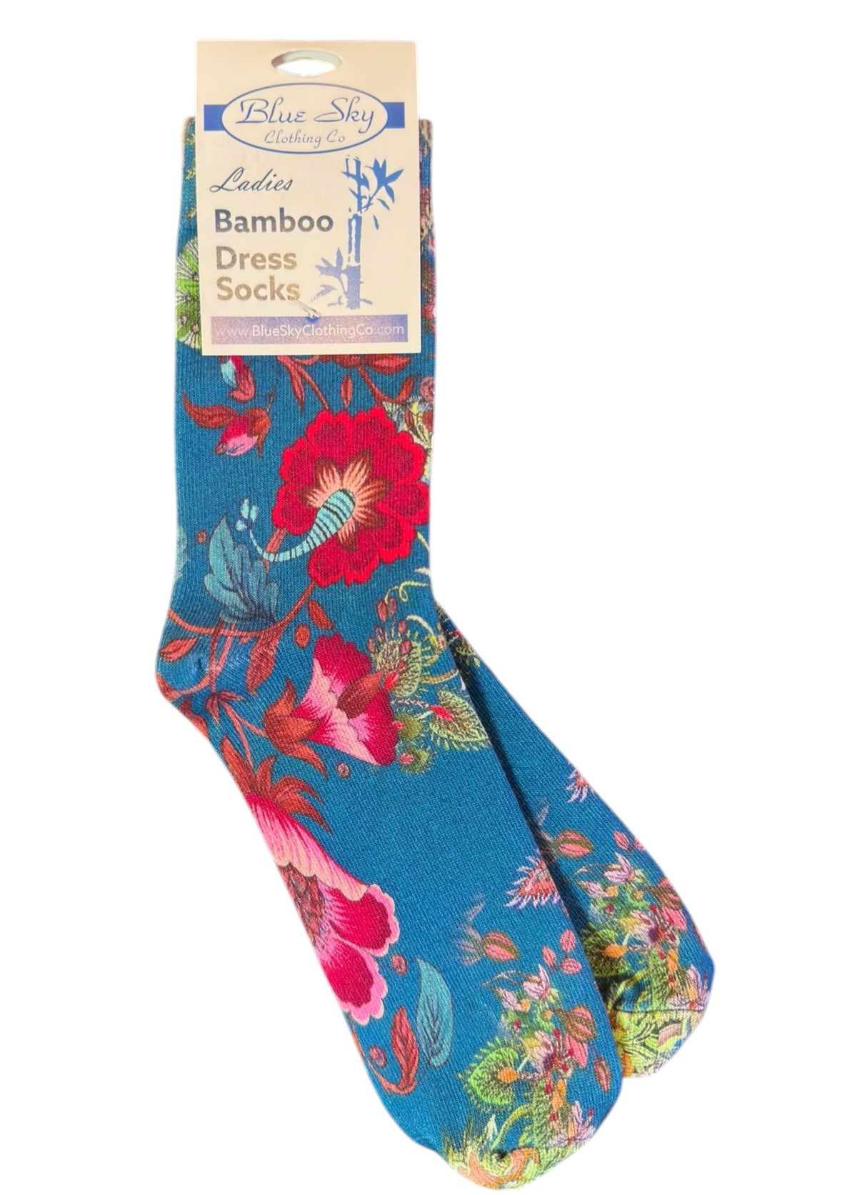 Teal Treasure Bamboo Crew Socks