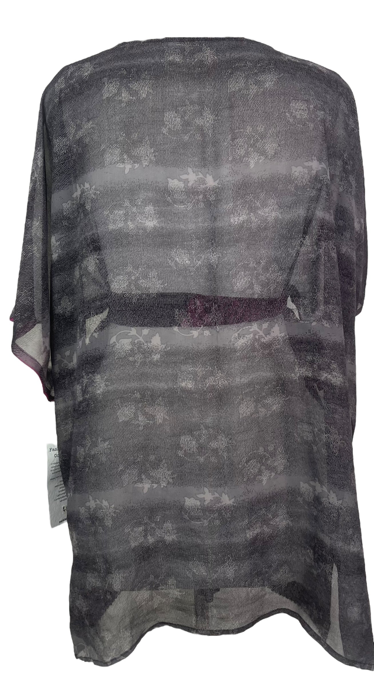 PRG8342 Sheer Avatar Pure Silk Kimono-Sleeved Jacket with Belt