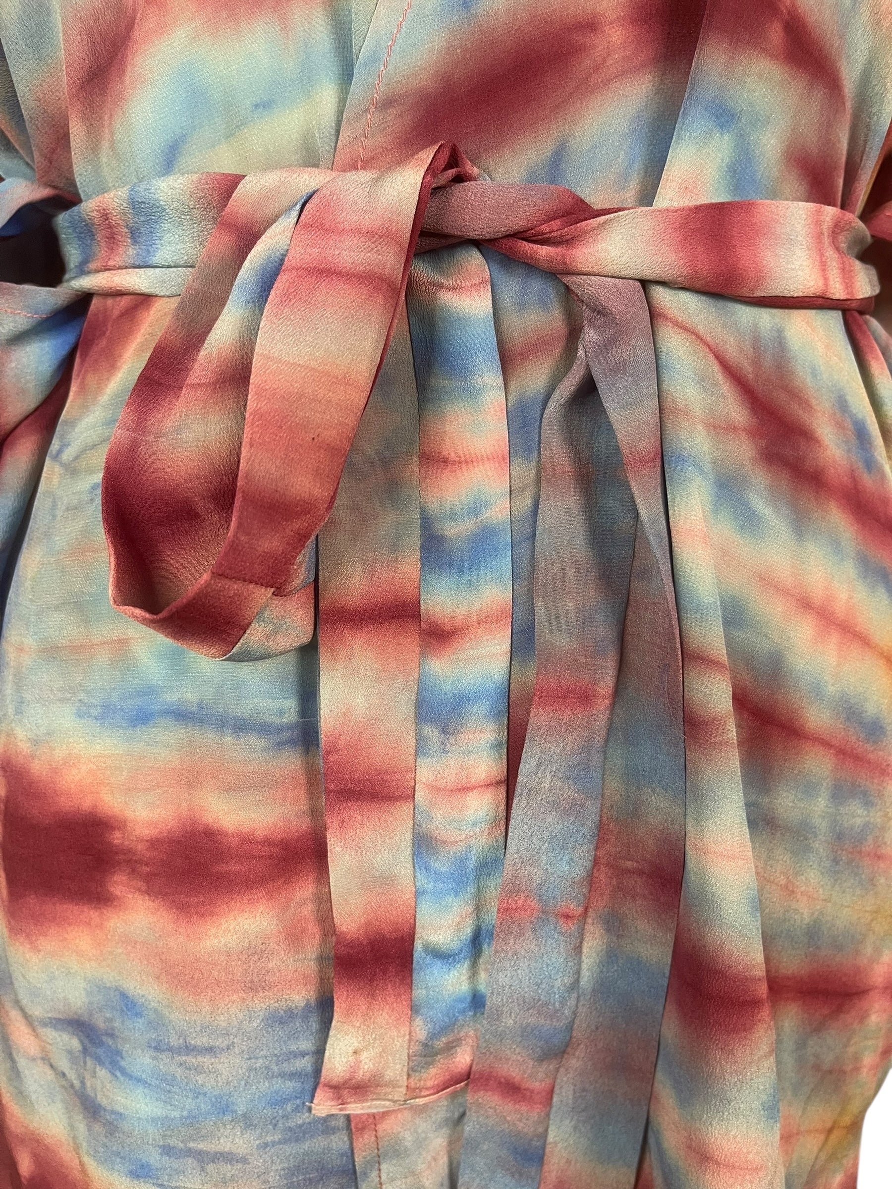 PRC8323 Avatar Pure Silk Kimono-Sleeved Jacket with Belt