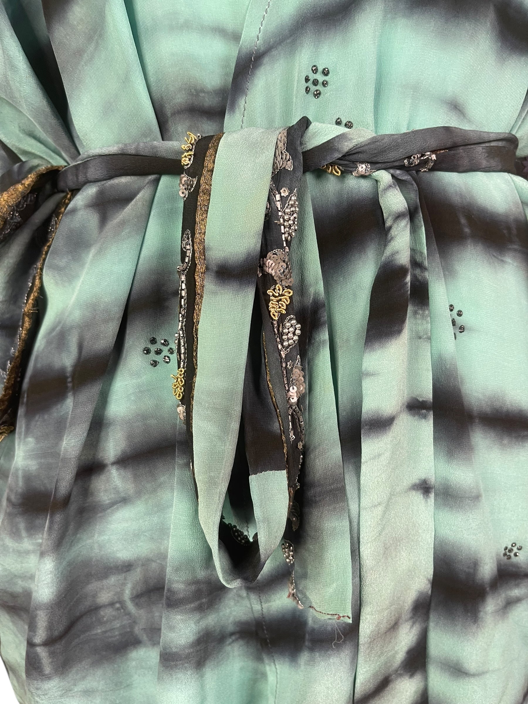 PRC8321 Avatar Pure Silk Kimono-Sleeved Jacket with Belt