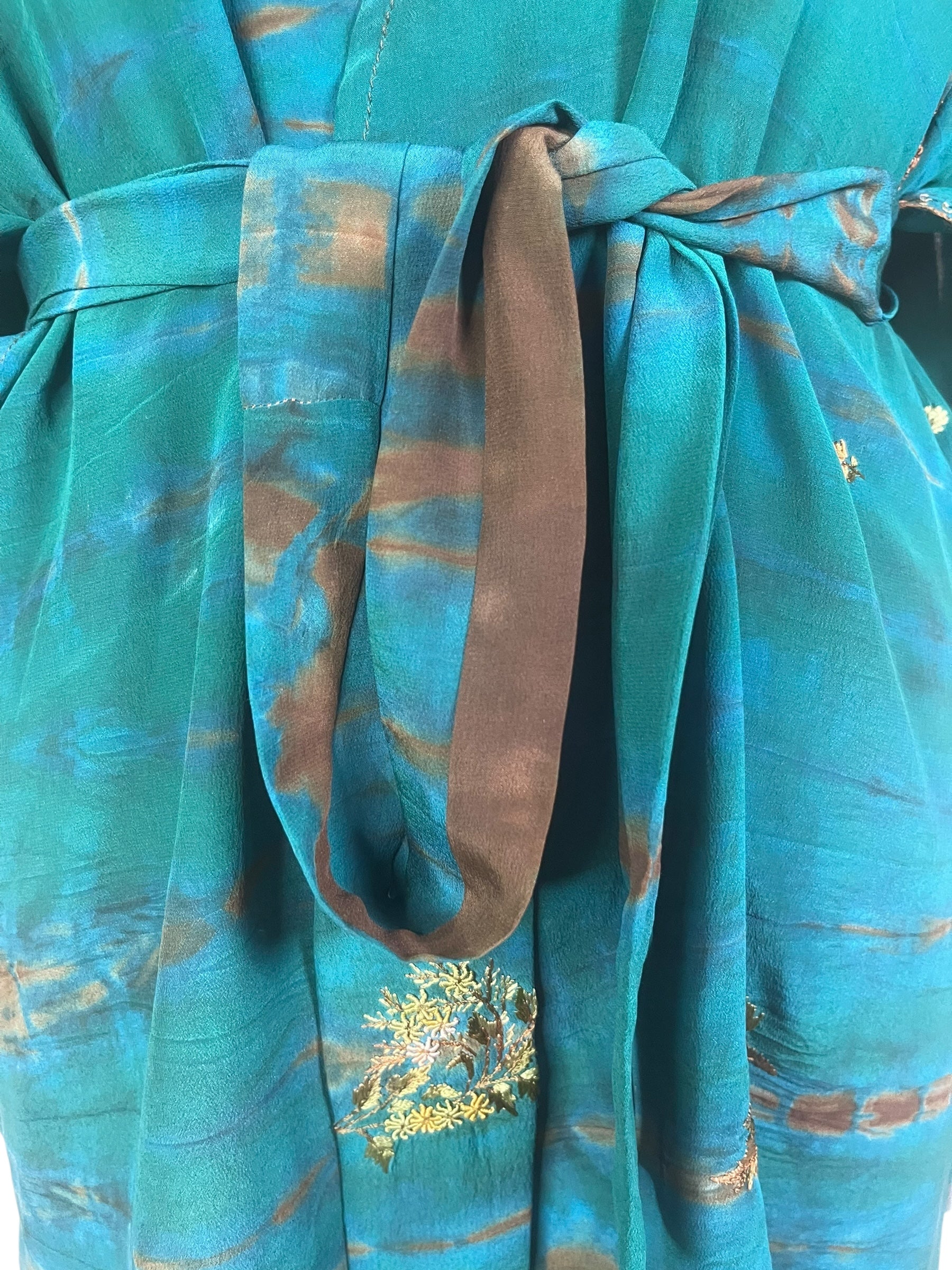 PRC8331 Avatar Pure Silk Kimono-Sleeved Jacket with Belt