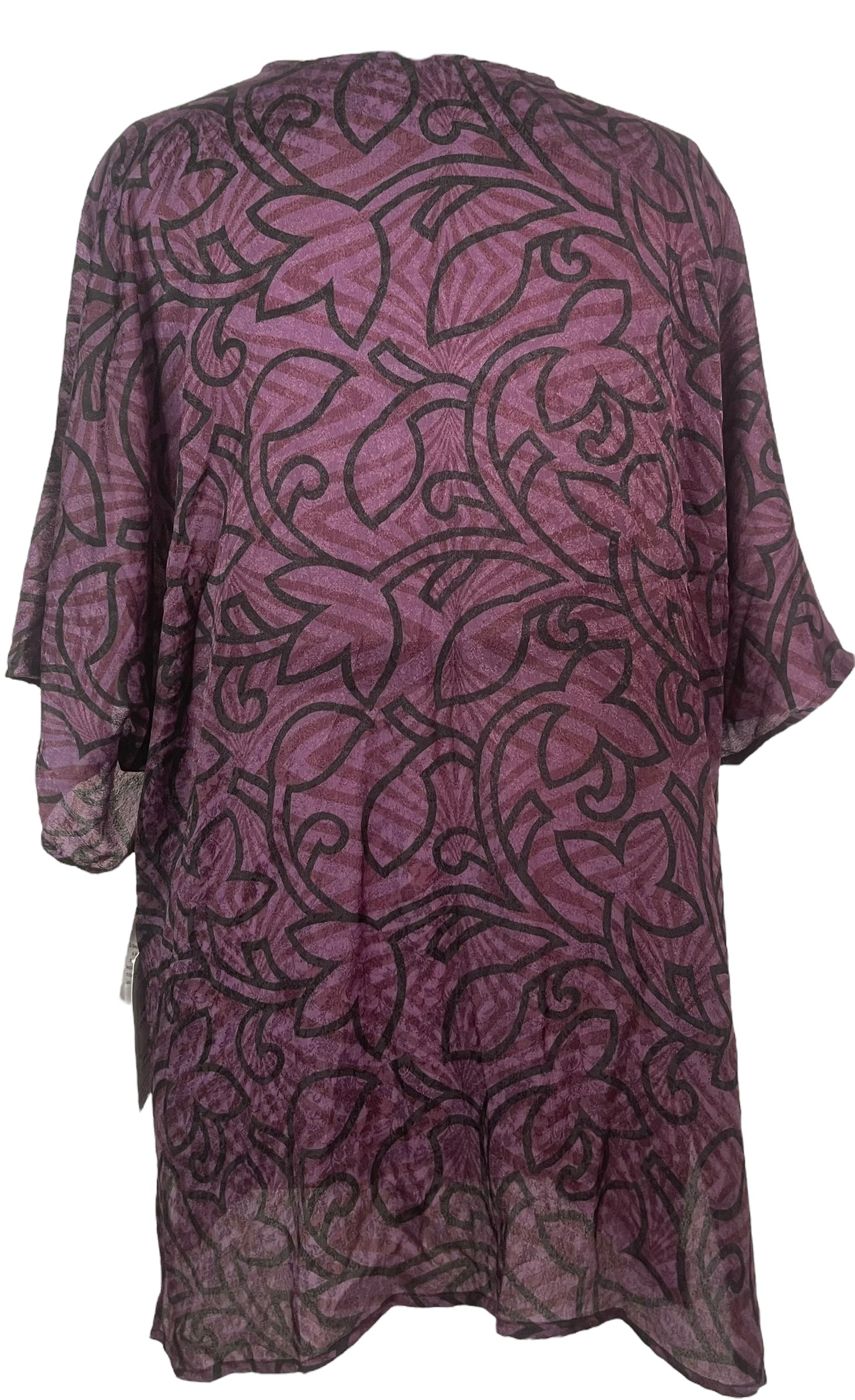 PRC8333 Avatar Pure Silk Kimono-Sleeved Jacket with Belt