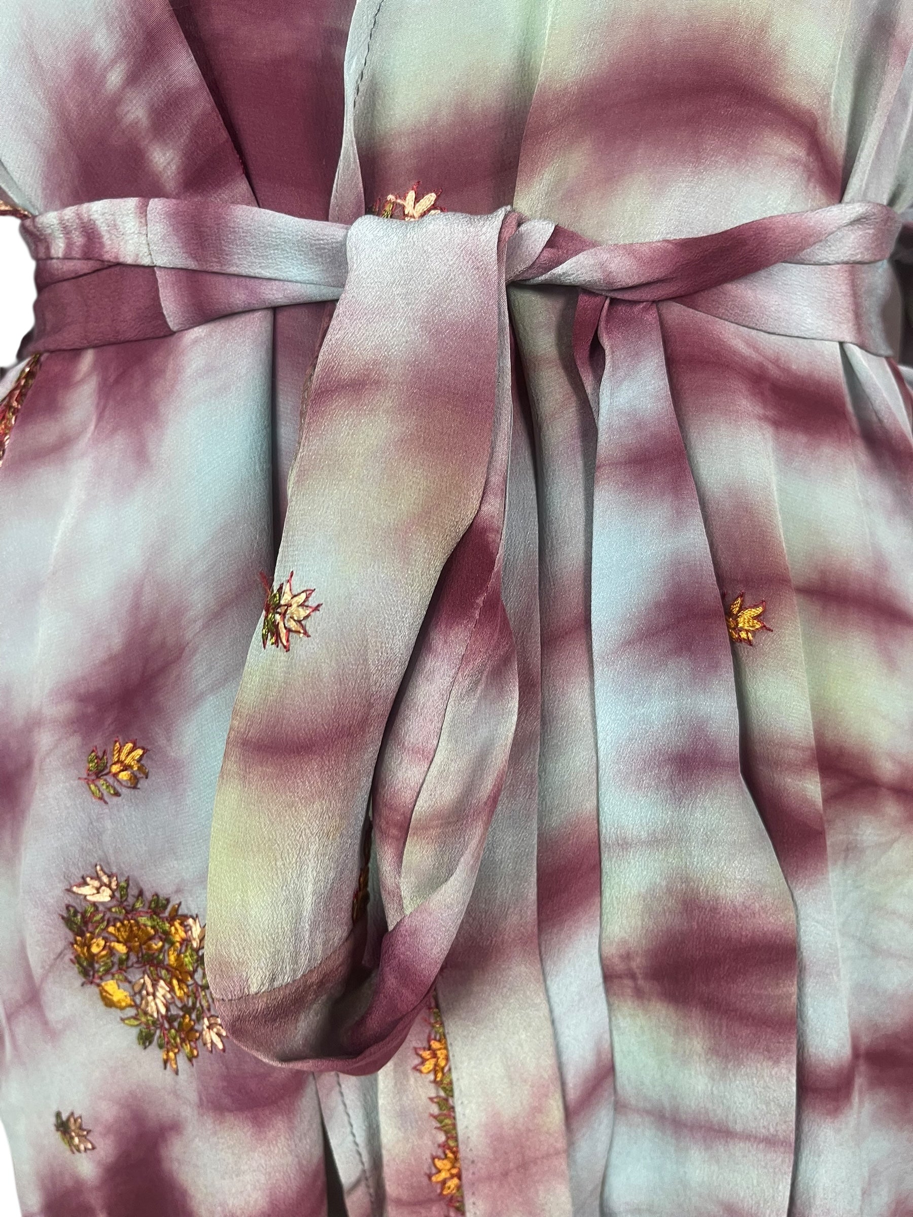 PRC8320 Avatar Pure Silk Kimono-Sleeved Jacket with Belt