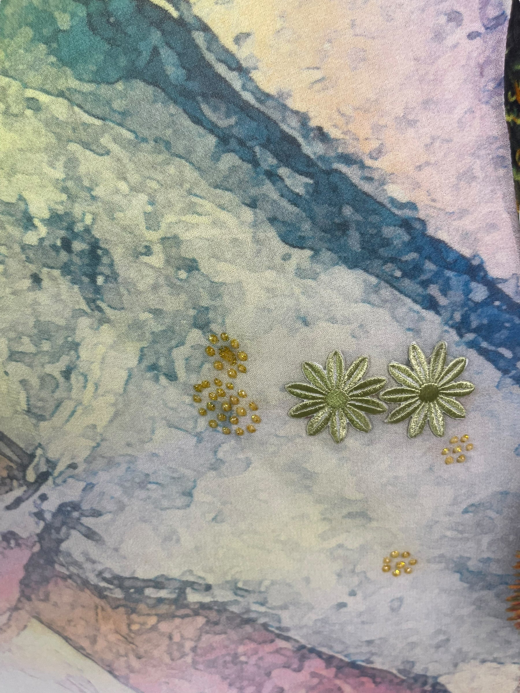 PRG8344 Sheer Avatar Pure Silk Kimono-Sleeved Jacket with Belt