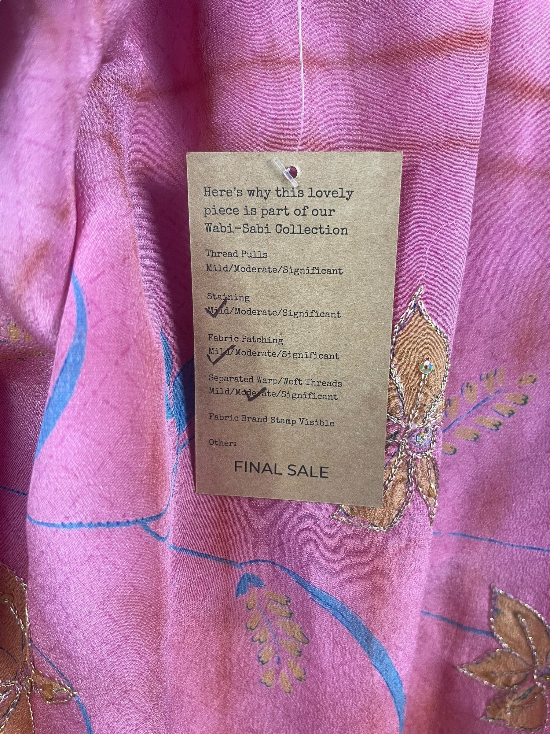 PRC8330 Wabi Sabi Pure Silk Kimono-Sleeved Jacket with Belt