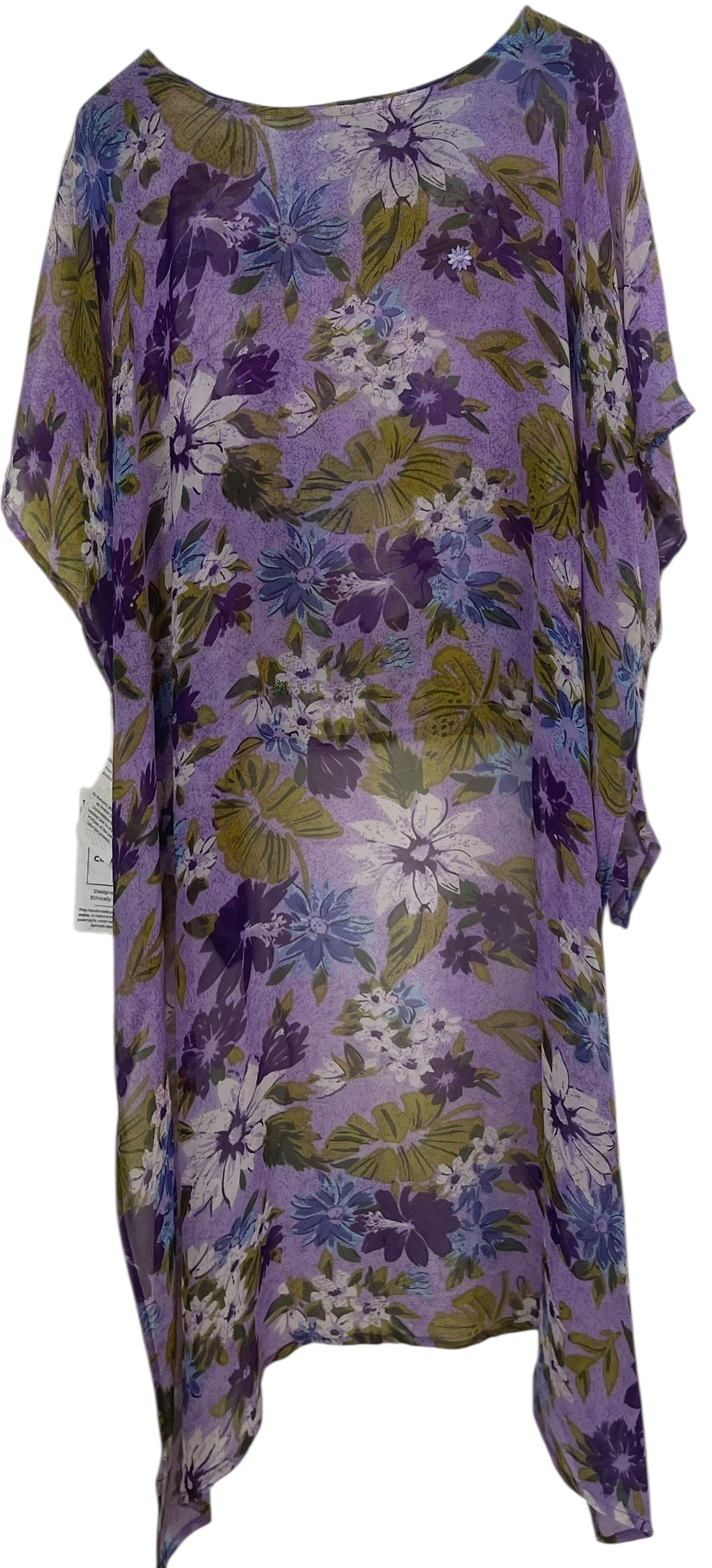 PREVIEW PRG8346A Sheer Avatar Pure Silk Hi Lo Top by DECEMBER2025 – Handmade ethical Hi Lo Top from sariKNOTsari using upcycled silk. Designed in Canada for travel and slow fashion, loved from Toronto to LA to Sydney.