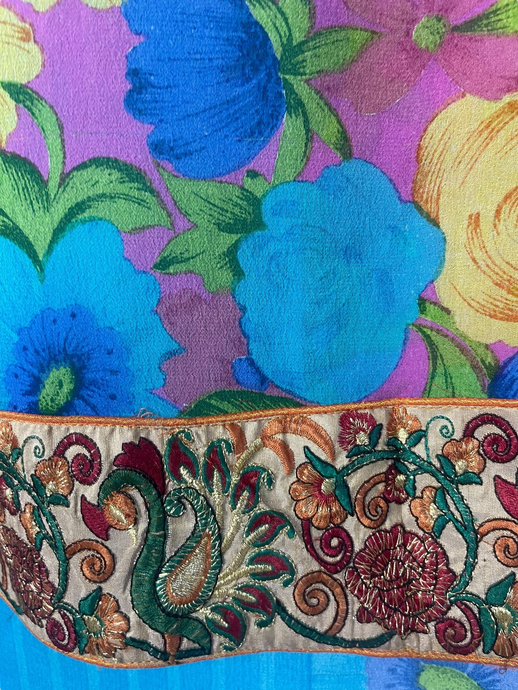 PREVIEW PRG8337 Sheer Avatar Pure Silk Hi Lo Top by DECEMBER2025 – Handmade ethical Hi Lo Top from sariKNOTsari using upcycled silk. Designed in Canada for travel and slow fashion, loved from Toronto to LA to Sydney.