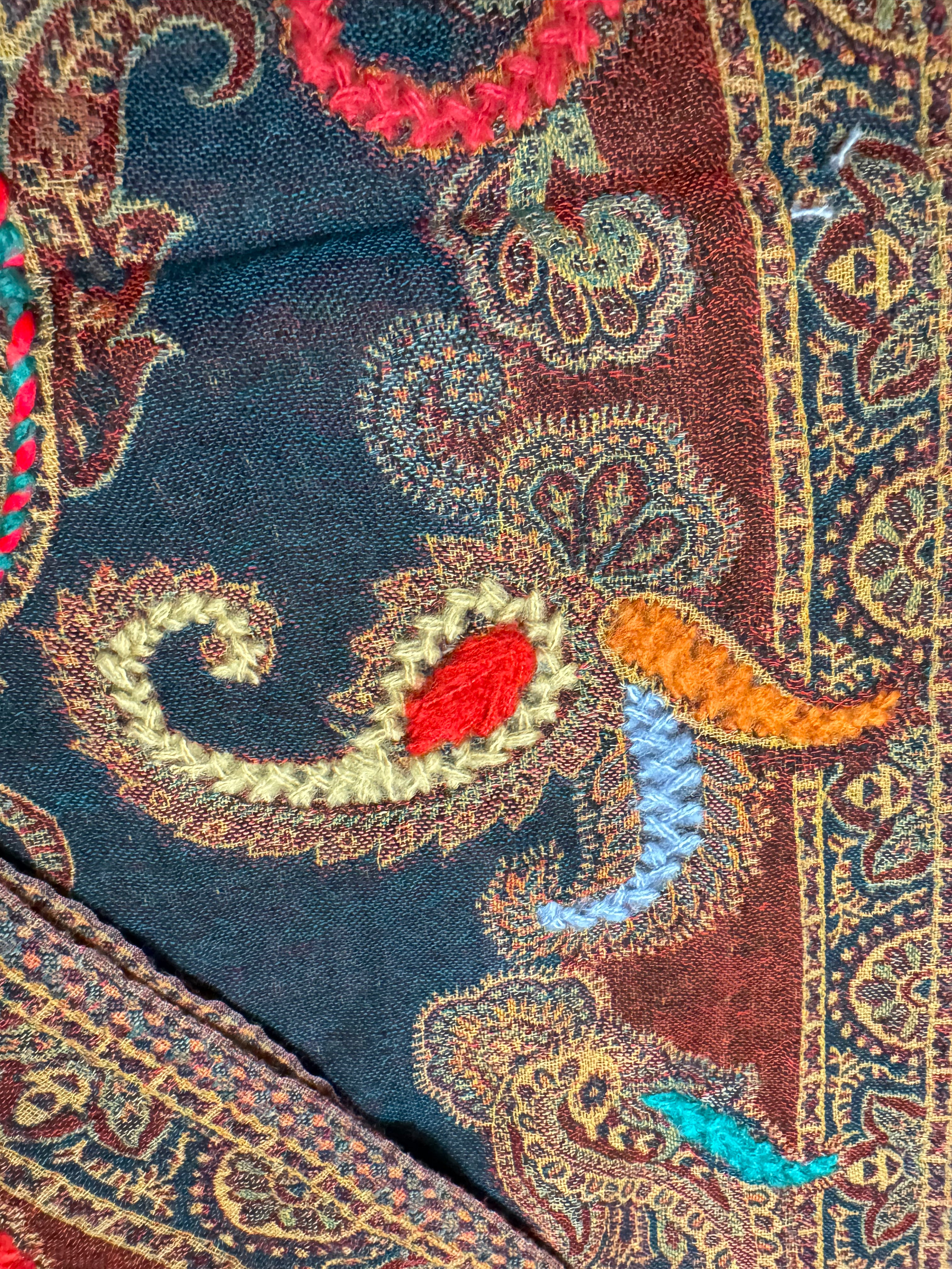 Celestial Embroidered Pure Wool Shawl