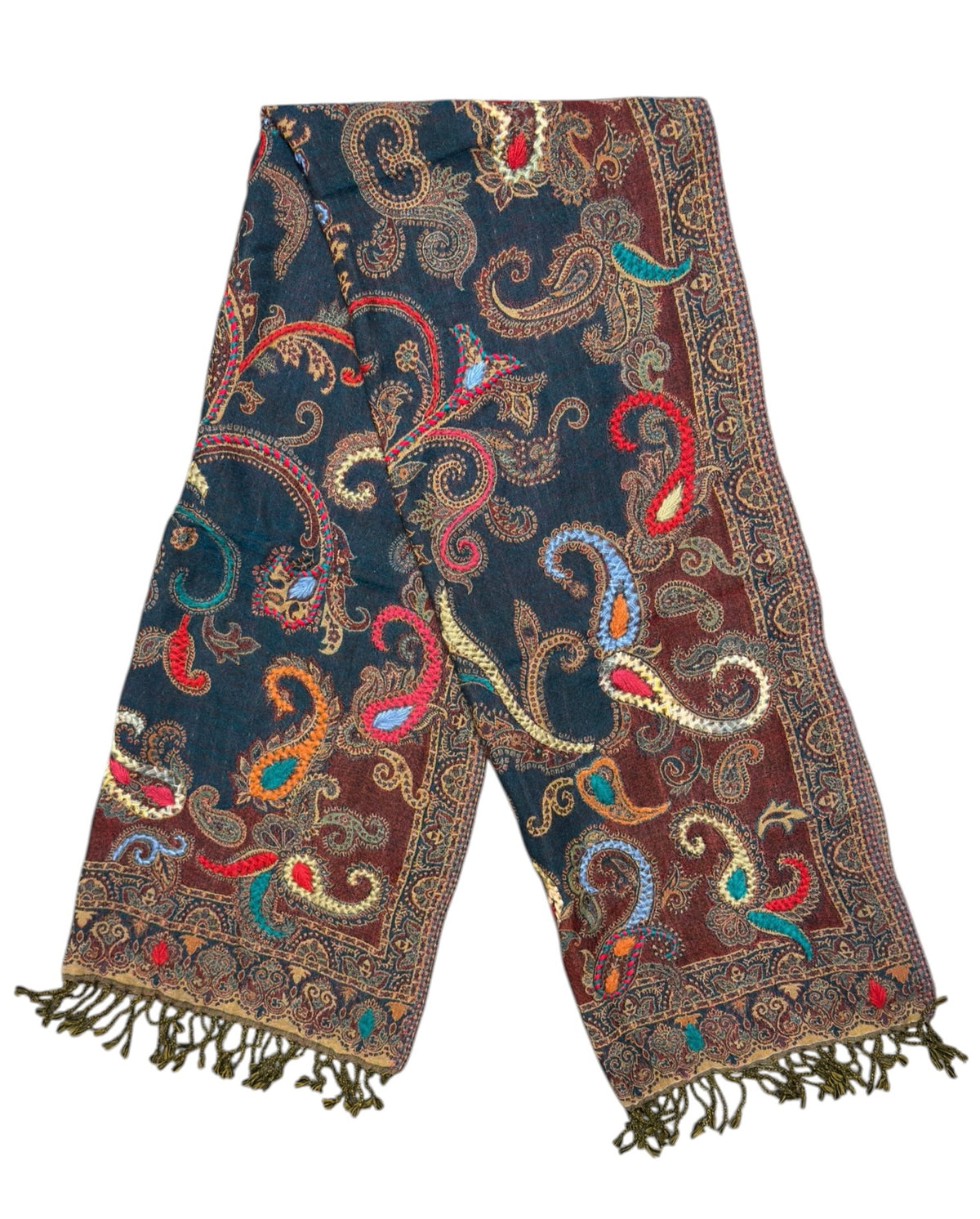 Celestial Embroidered Pure Wool Shawl