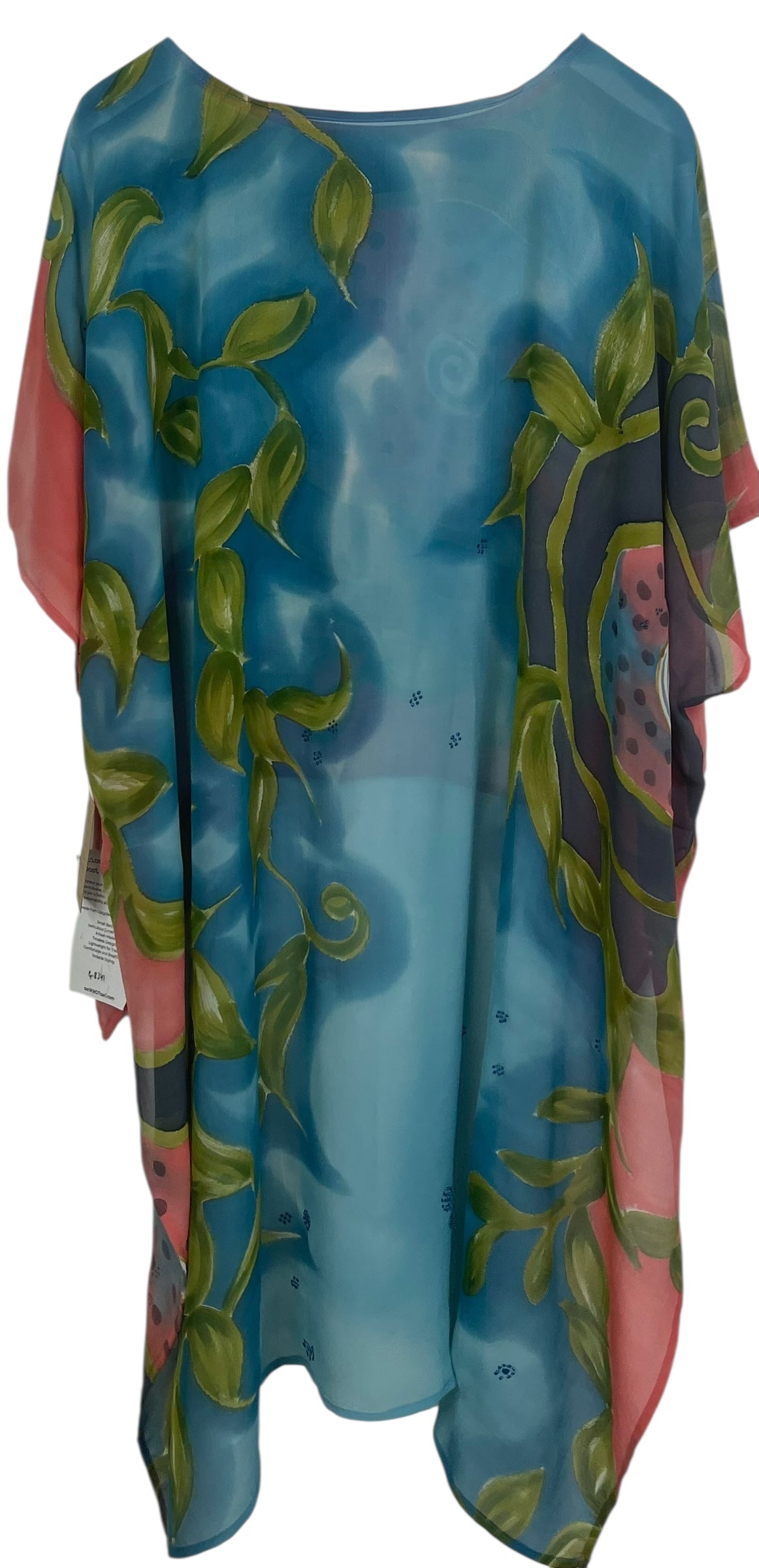 PREVIEW PRG8341 Sheer Wabi Sabi Pure Silk Hi Lo Top by DECEMBER2025 – Handmade ethical Hi Lo Top from sariKNOTsari using upcycled silk. Designed in Canada for travel and slow fashion, loved from Toronto to LA to Sydney.