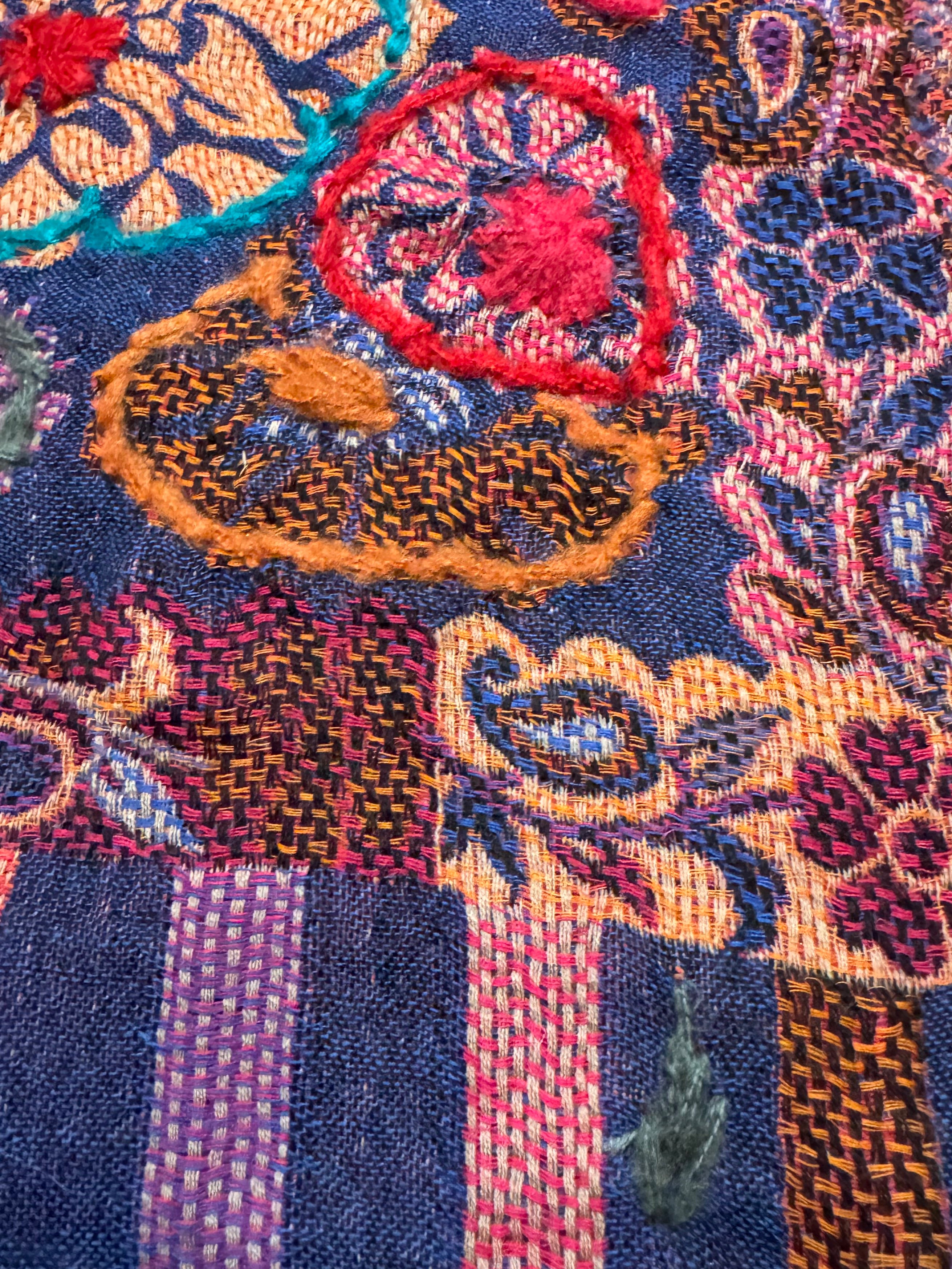 Wanderlust Embroidered Pure Wool Shawl