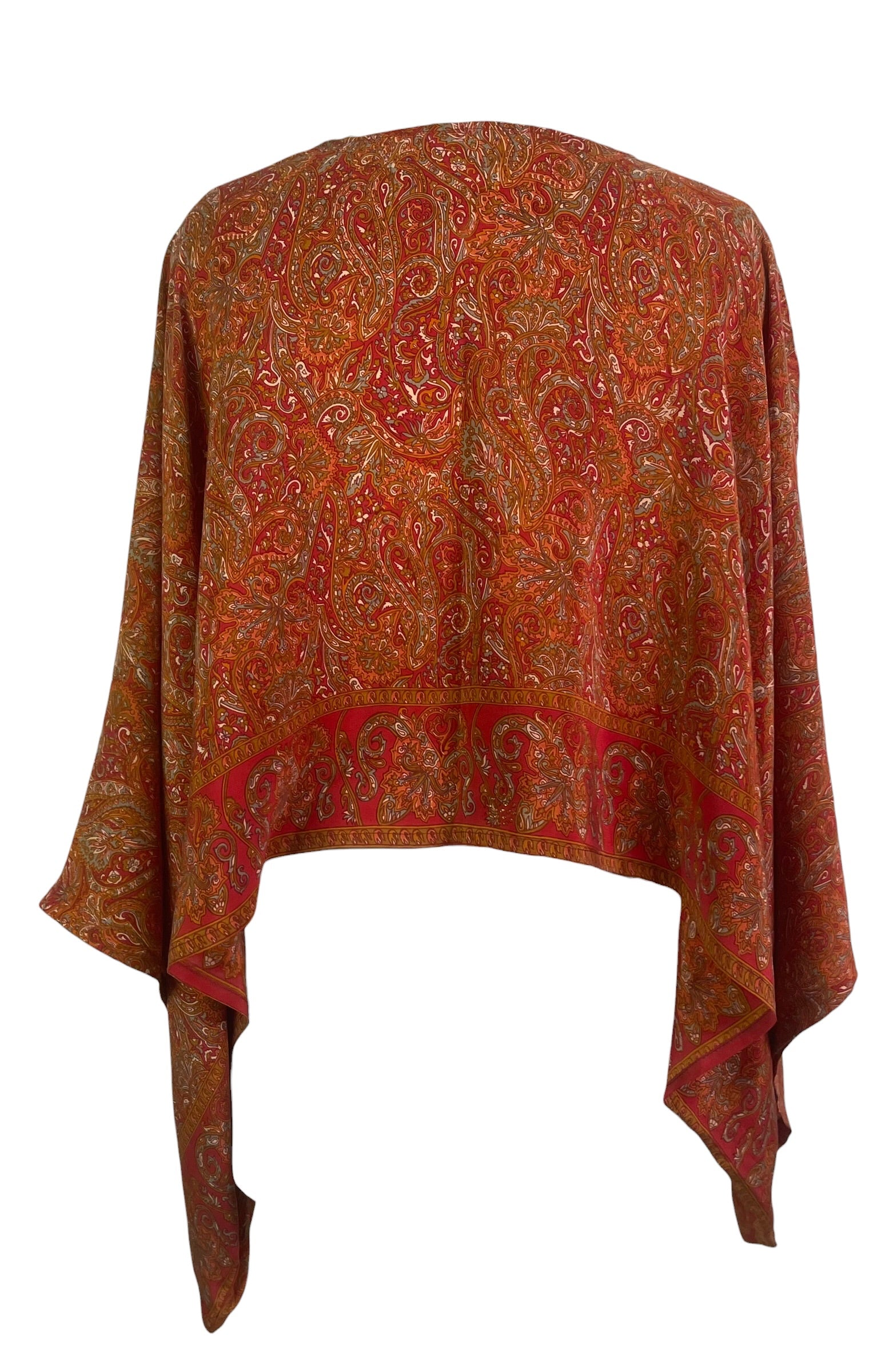 PRC9094  Avatar Pure Silk Kimono-Sleeved Top