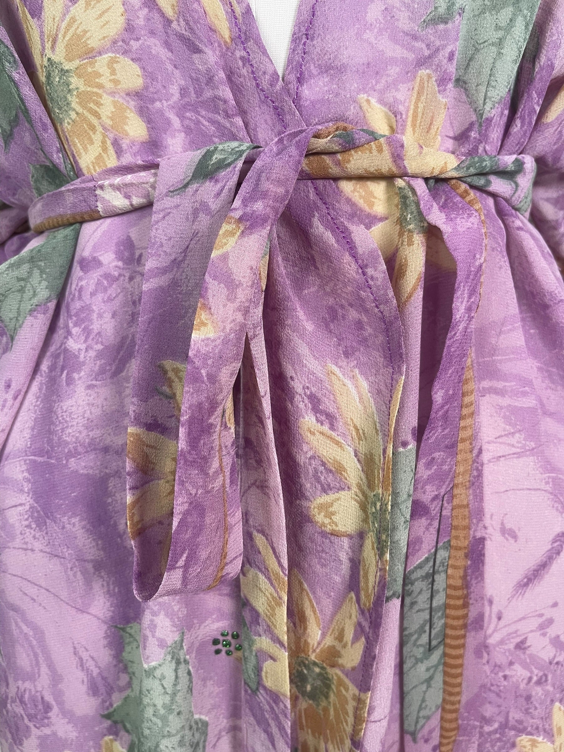 Releases Sunday at 8pm EST  PRG9104 Sheer Avatar Pure Silk Kimono-Sleeved Jacket with Belt