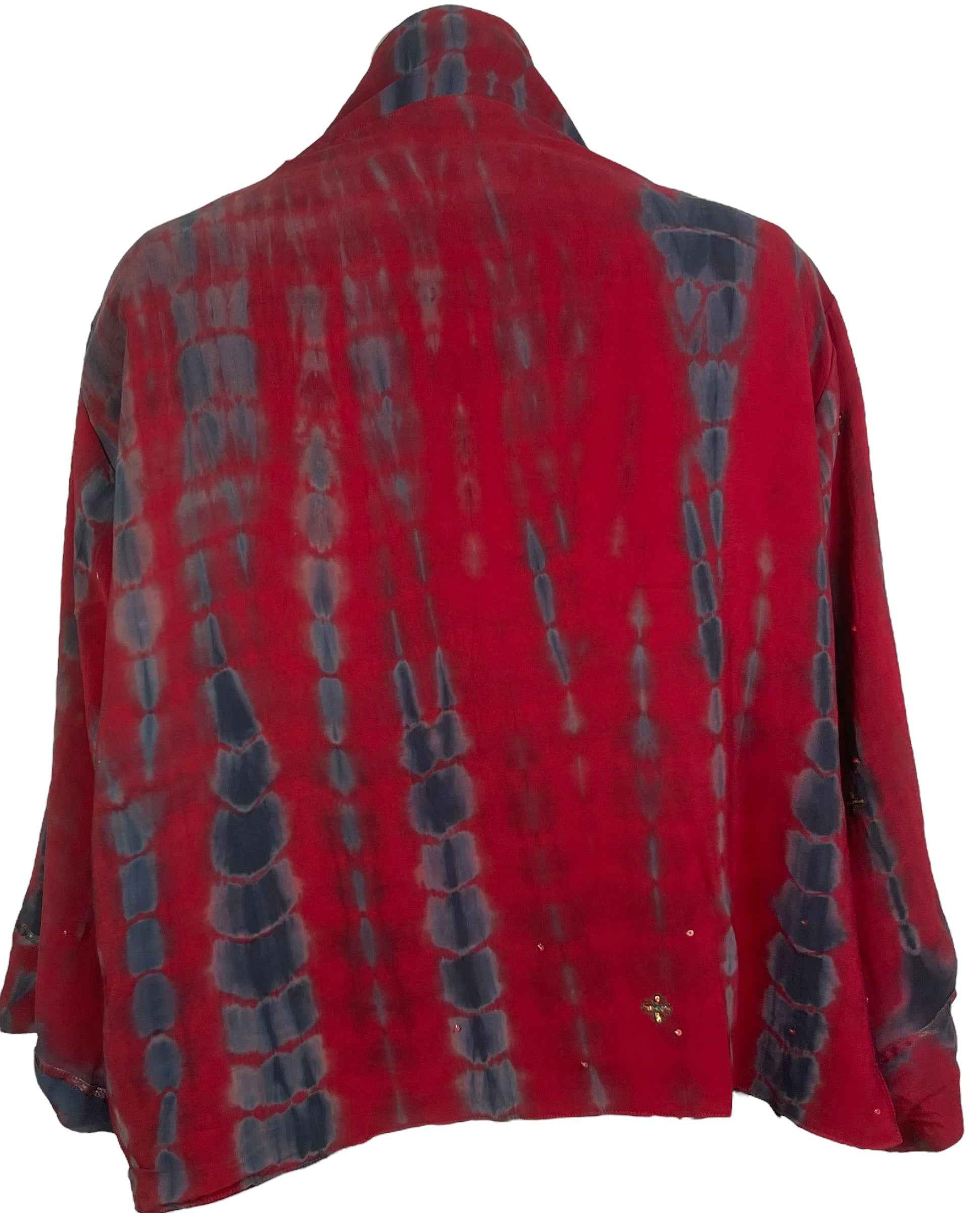 PREVIEW PRC8372 Avatar Reversible Pure Silk Jiva Jacket with Slits by DECEMBER2025 – Handmade ethical Jiva Jacket from sariKNOTsari using upcycled silk. Designed in Canada for travel and slow fashion, loved from Toronto to LA to Sydney.